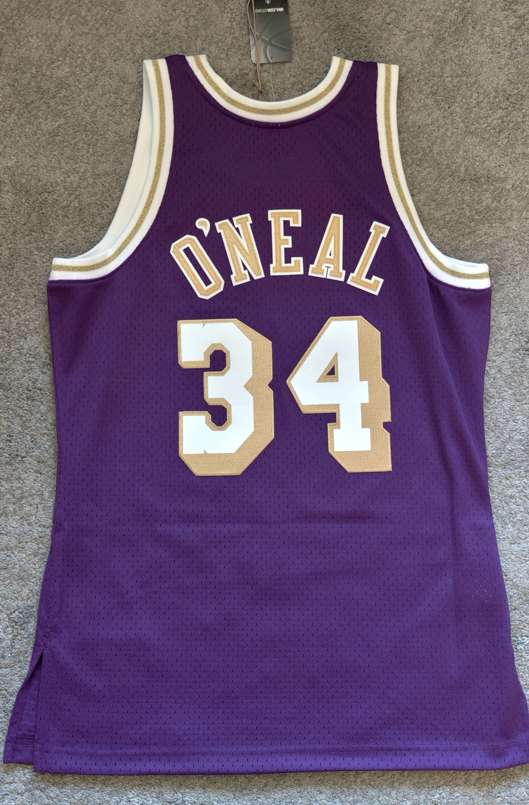 Mitchell & Ness Mens Mitchell & Ness NBA CNY Jersey Lakers Shaquille O'Neal Size US M / EU 48-50 / 2 - 6 Thumbnail