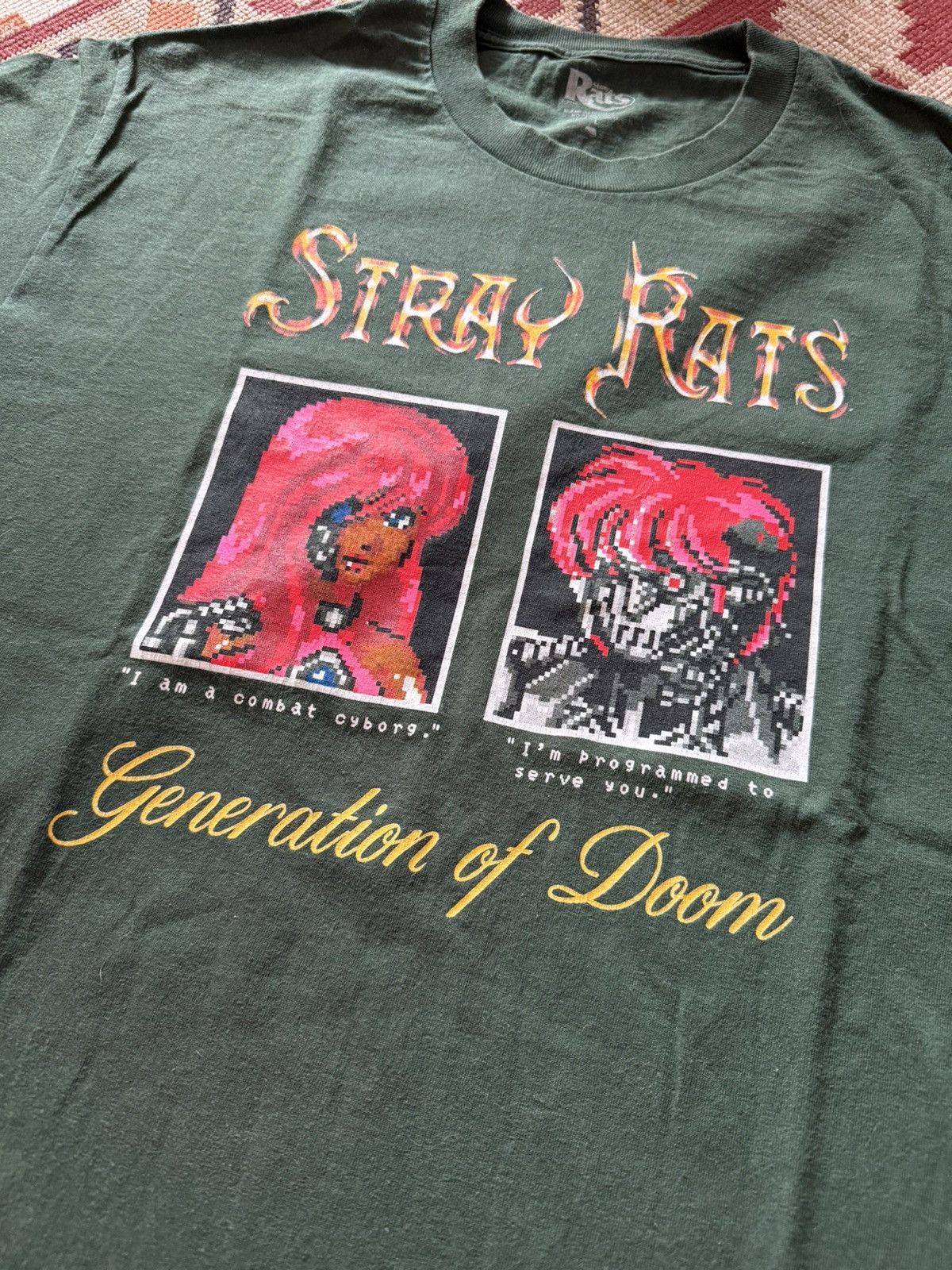 Stray Rats Stray Rats Generation Of Doom Cyber Tee Green Large SR Size US L / EU 52-54 / 3 - 2 Thumbnail