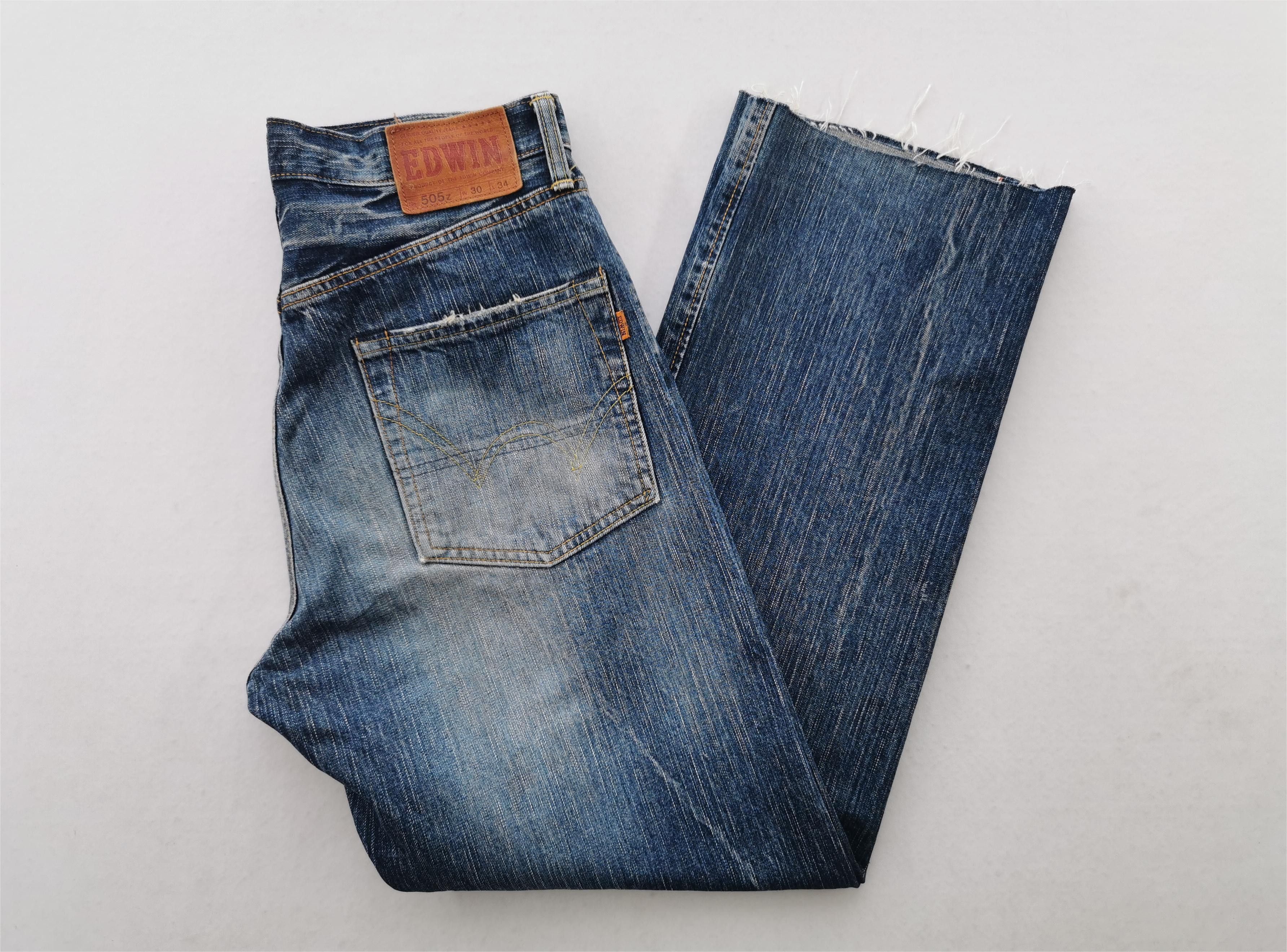 Edwin Distressed Vintage 90s Edwin 505Z Selvedge Denim Size US 32 / EU 48 - 1 Thumbnail