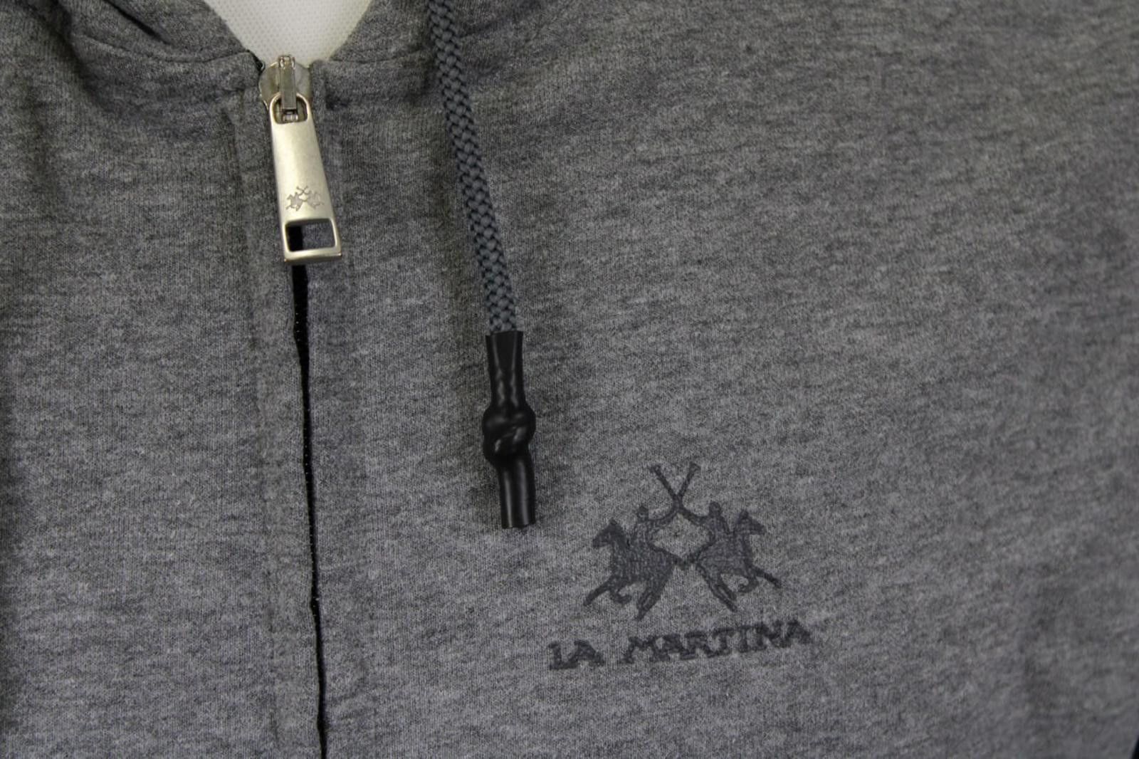 La Martina La Martina Buenos Aires Gray Knit Hooded Track Jacket Size M Size US M / EU 48-50 / 2 - 5 Thumbnail