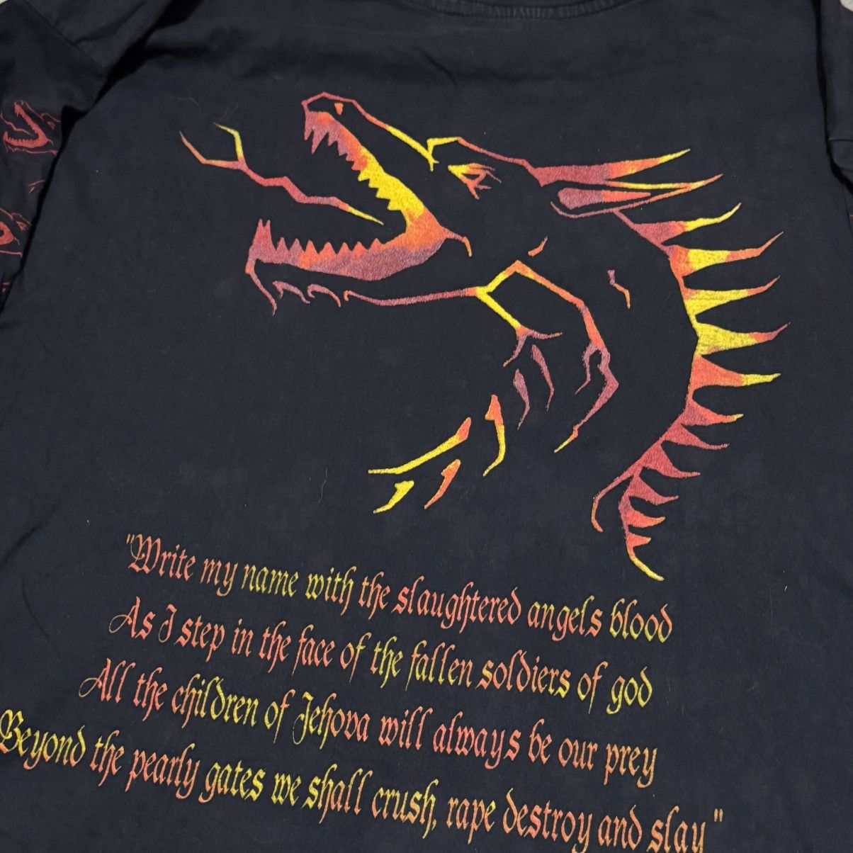 Band Tees × Vintage Vintage 90’s Marduk Demongoat longsleeve Size US XL / EU 56 / 4 - 6 Thumbnail