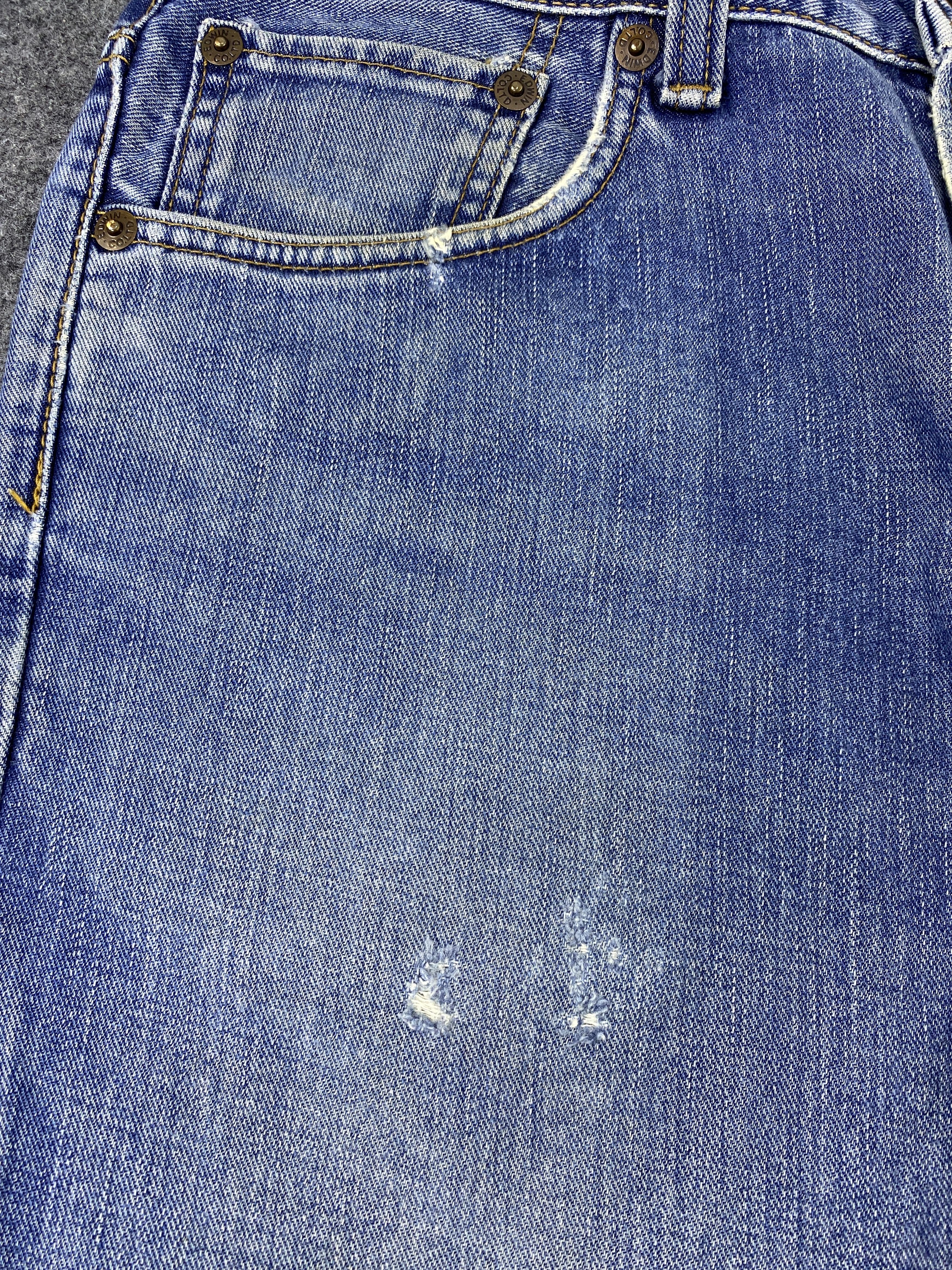 Edwin Edwin 503zz Distress Blue Wash Jeans - J970 Size US 34 / EU 50 - 15 Thumbnail
