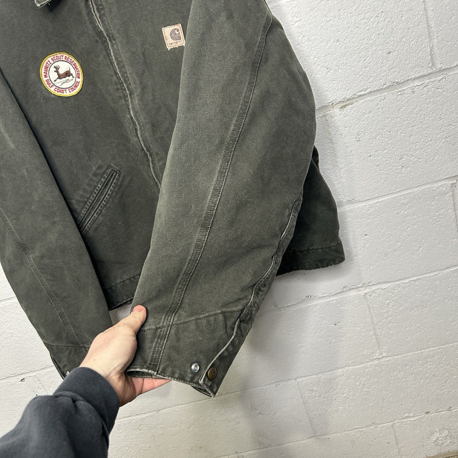 Carhartt Vintage Carhartt Blanket-Lined Detroit Jacket “Moss” J146 Size US XL / EU 56 / 4 - 8 Thumbnail