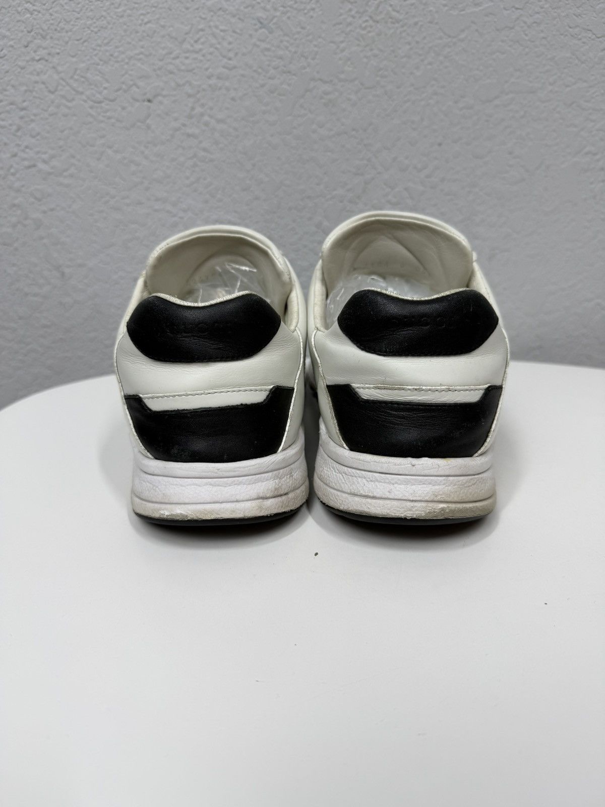 Gucci GUCCI Black White GG Logo Sneakers Shoes Low Top Leather Size US 8 / EU 41 - 9 Thumbnail
