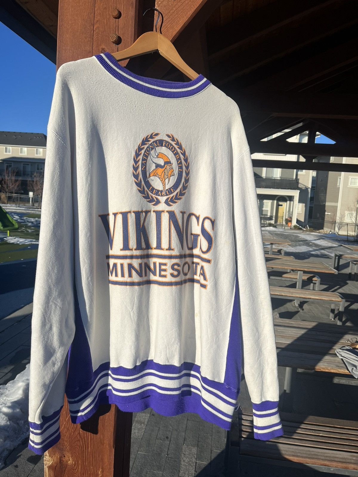 Logo 7 × NFL × Vintage Vintage Logo 7 Minnesota Vikings Crewneck Size US XL / EU 56 / 4 - 1 Thumbnail