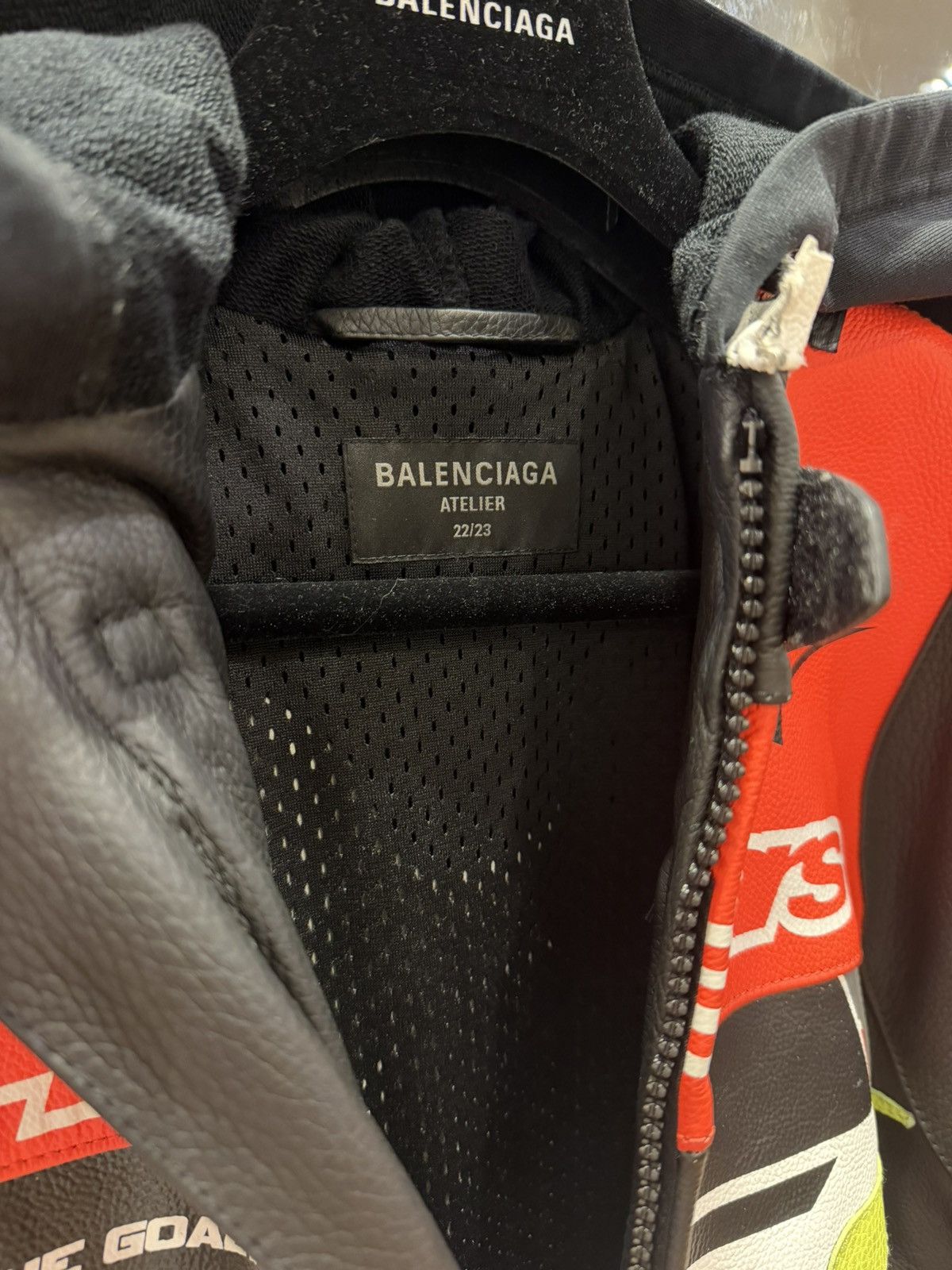 2024 Balenciaga AlpineStars Runway Leather Upcycled Jacket