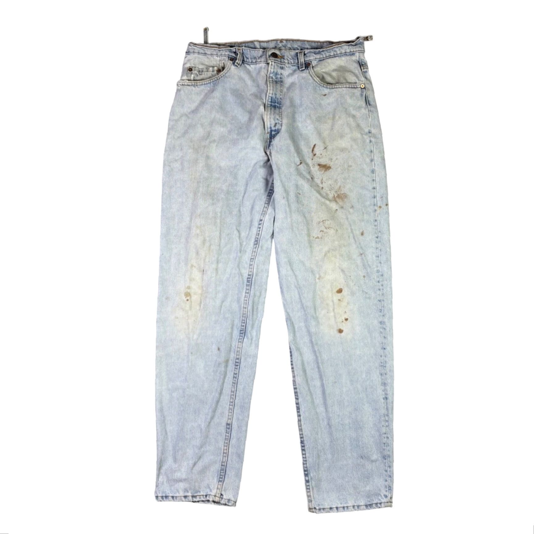 Levi's VINTAGE Levi's 550 Jeans Mens 34x34 Distressed 90s Light Wash Denim 5-Pocket Relaxed Mid Rise INSEAM 34 Shirt? Size US 34 / EU 50 - 2 Thumbnail