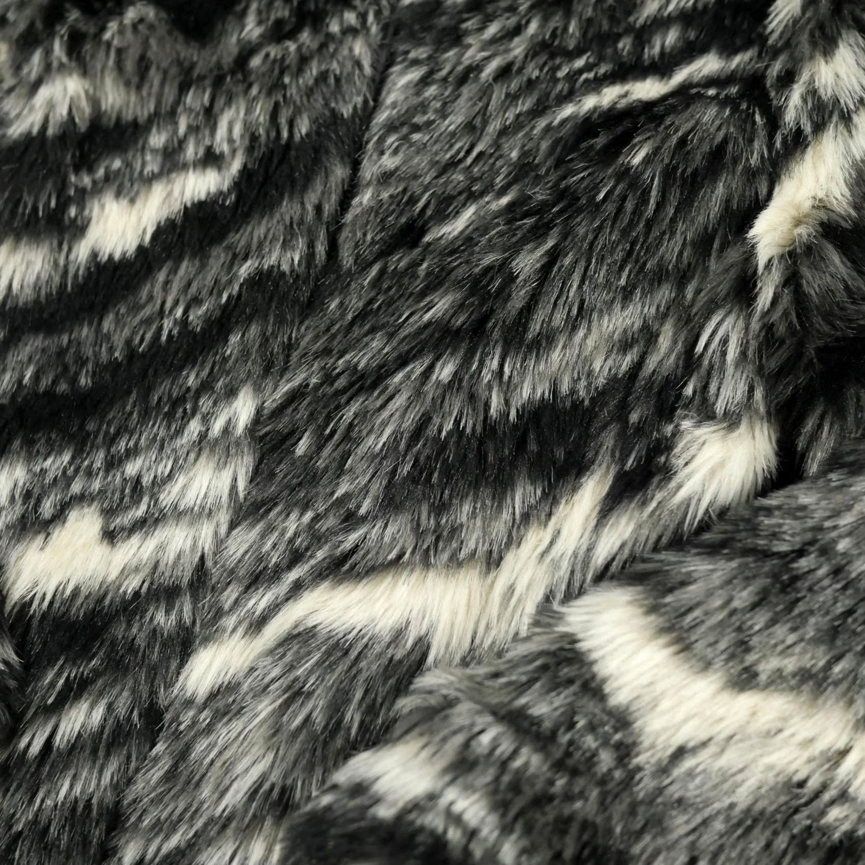 Armani Exchange A|X Armani Exchange Jacket Womens S Black Gray Faux Fur Full Zip Lined Soft Size S / US 4 / IT 40 - 2 Thumbnail