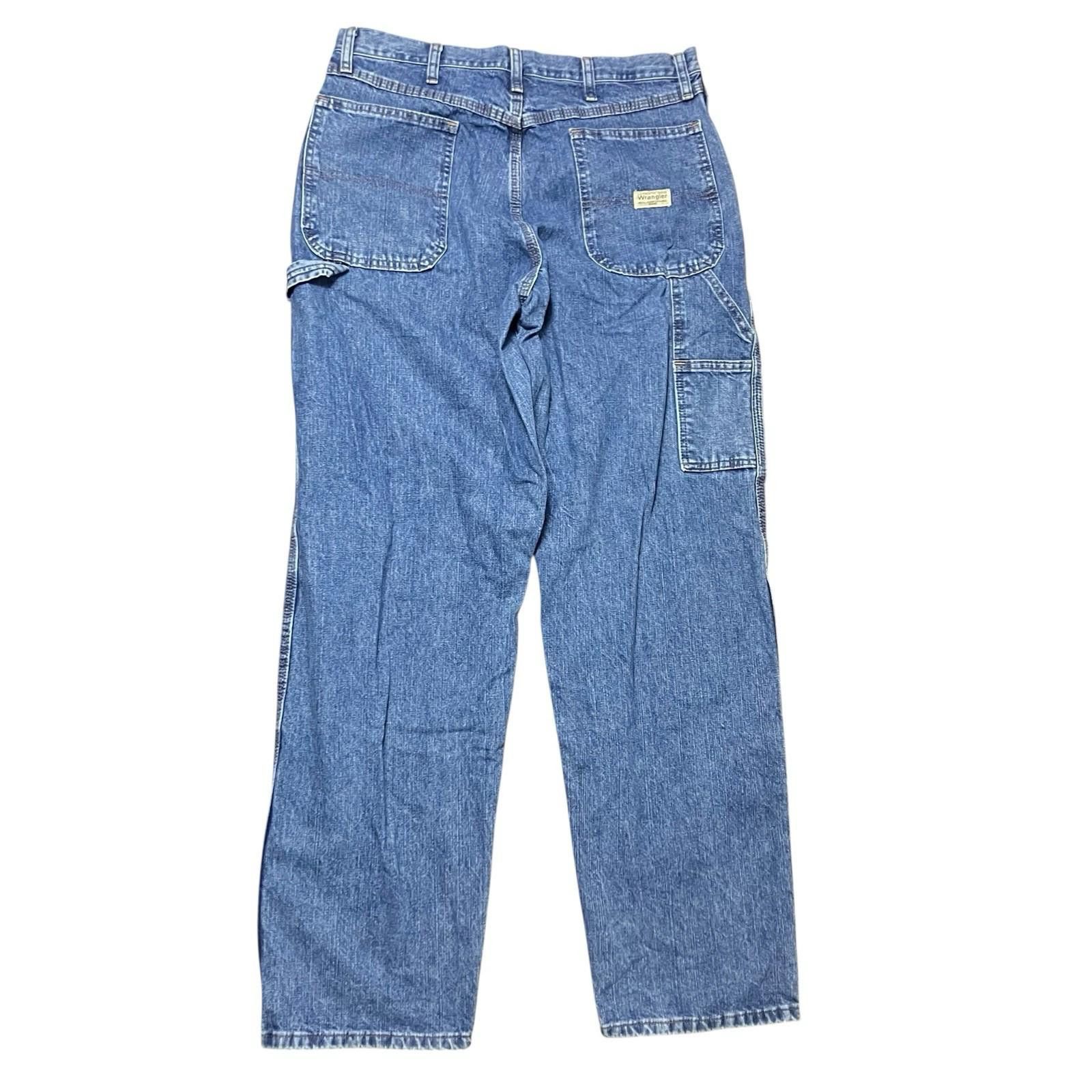 Wrangler Wrangler Jeans Mens 34x34 Denim Carpenter Utility 94LSWVD Size US 34 / EU 50 - 10 Thumbnail