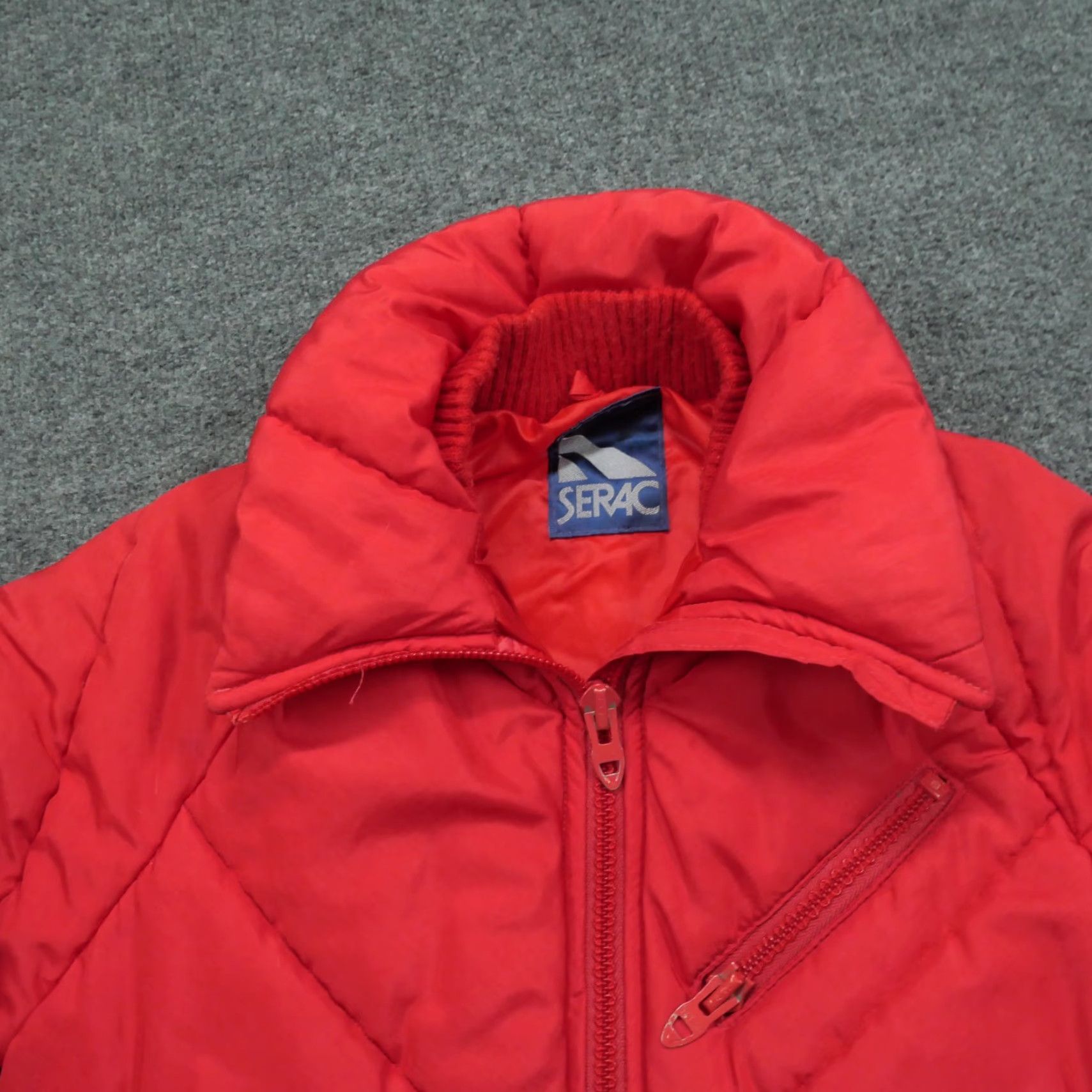 Vintage VINTAGE Serac Jacket Womens 10 Red Puffer Quilted Cropped 80s Windbreaker Short Zip Regular Size 10 Womens Red 80s Jacket Size L / US 10 / IT 46 - 2 Thumbnail