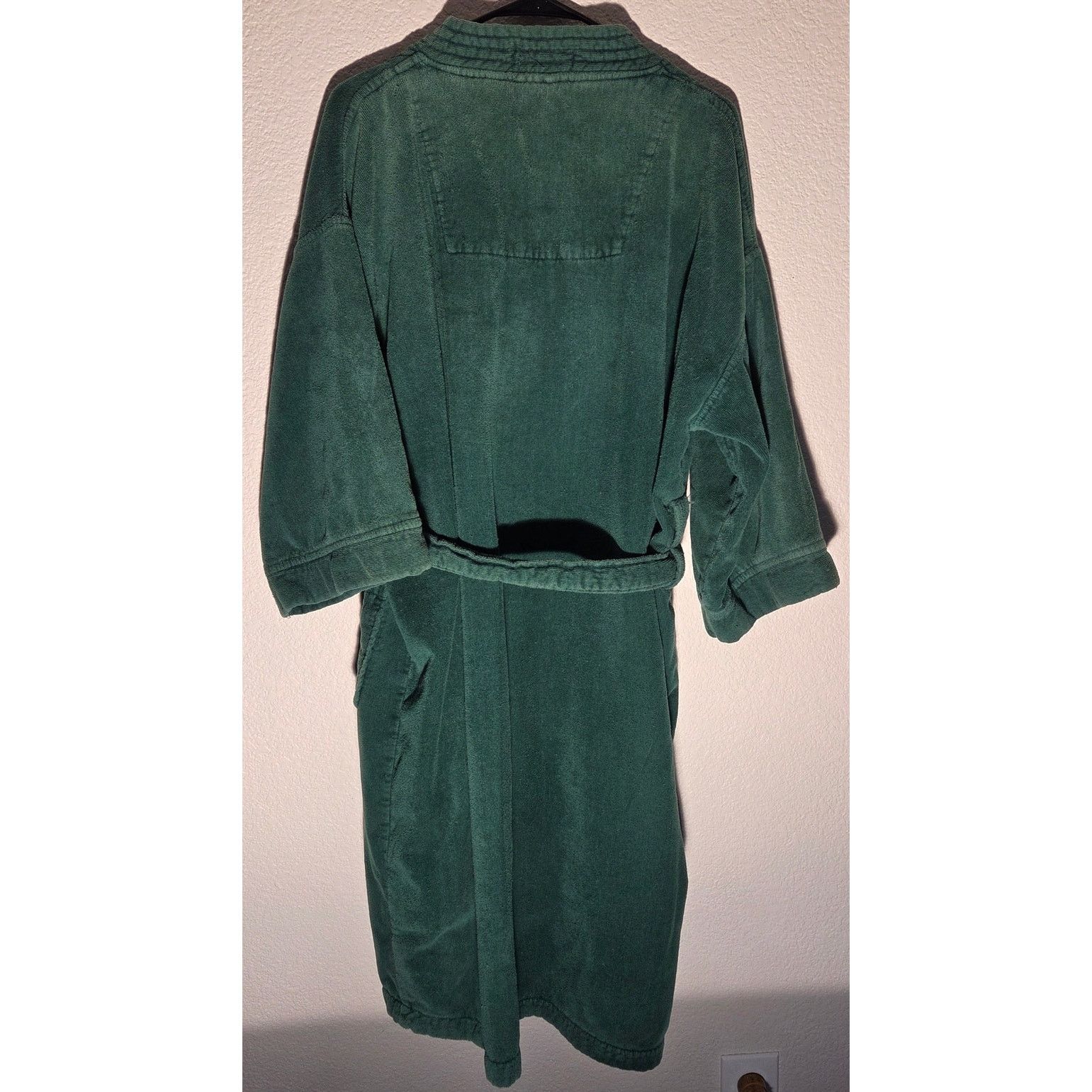 Nautica Nautica Unisex Sleep/Bath Robe - Green with Blue Accent Size ONE SIZE - 4 Thumbnail