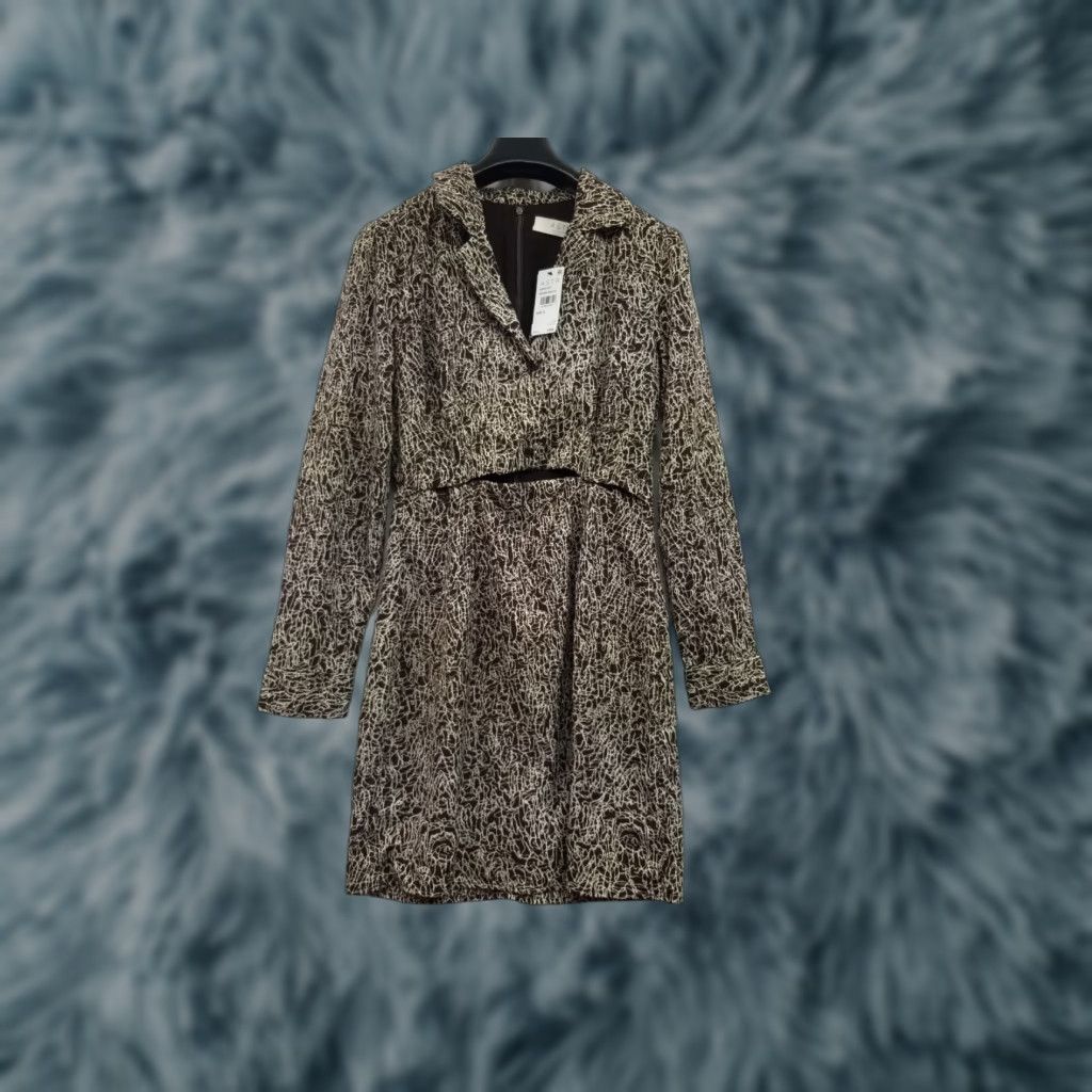 Vintage ASTR Womens Brown Snakeskin Print Long Sleeve Shift Dress Size S NWT Size S / US 4 / IT 40 - 1 Thumbnail