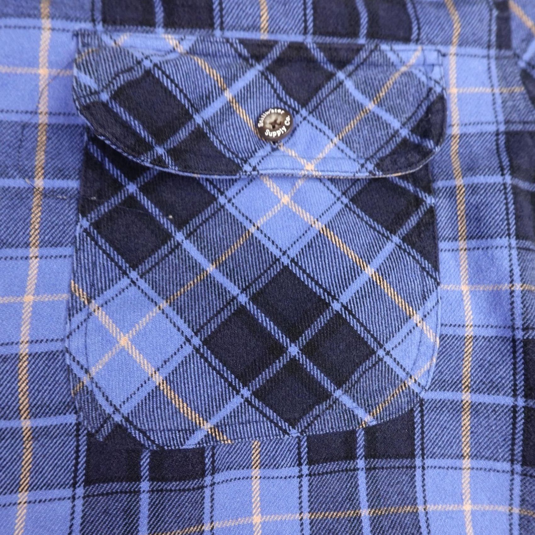 Vintage Stillwater Supply Co Flannel Shirt Mens Large Blue Plaid Button Up Casual Workwear Outdoors Size US L / EU 52-54 / 3 - 5 Thumbnail