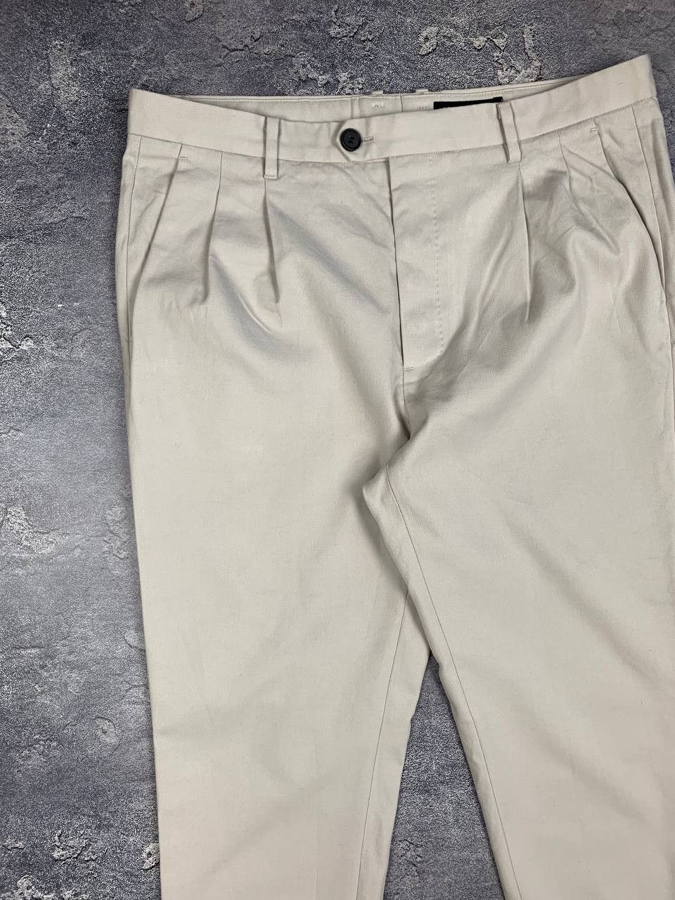 Allsaints AllSaints Men’s Trousers Beige Size 32 Cotton Wool Blend Size US 32 / EU 48 - 2 Thumbnail