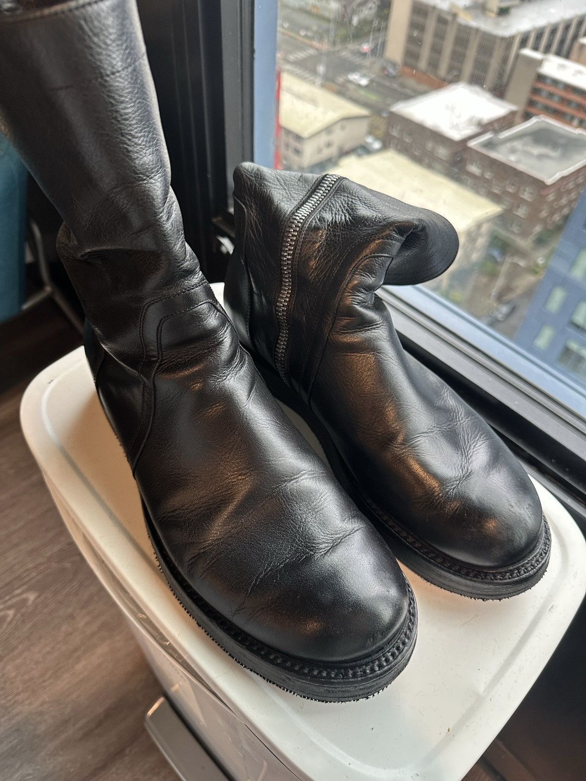 Rick Owens × Rick Owens Drkshdw Rick Owens Front Zip Boots | Grailed