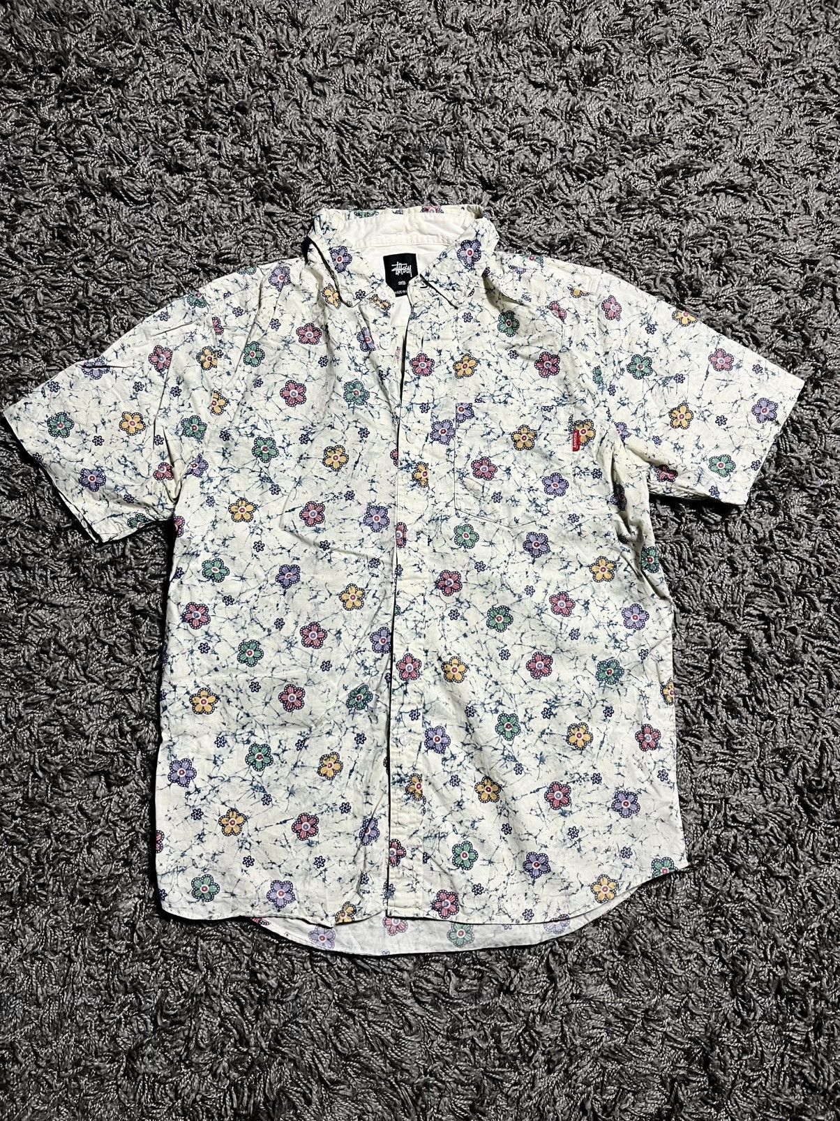 Stussy STUSSY FLORAL Y2K FULL PRINTED TEE Size US S / EU 44-46 / 1 - 1 Thumbnail