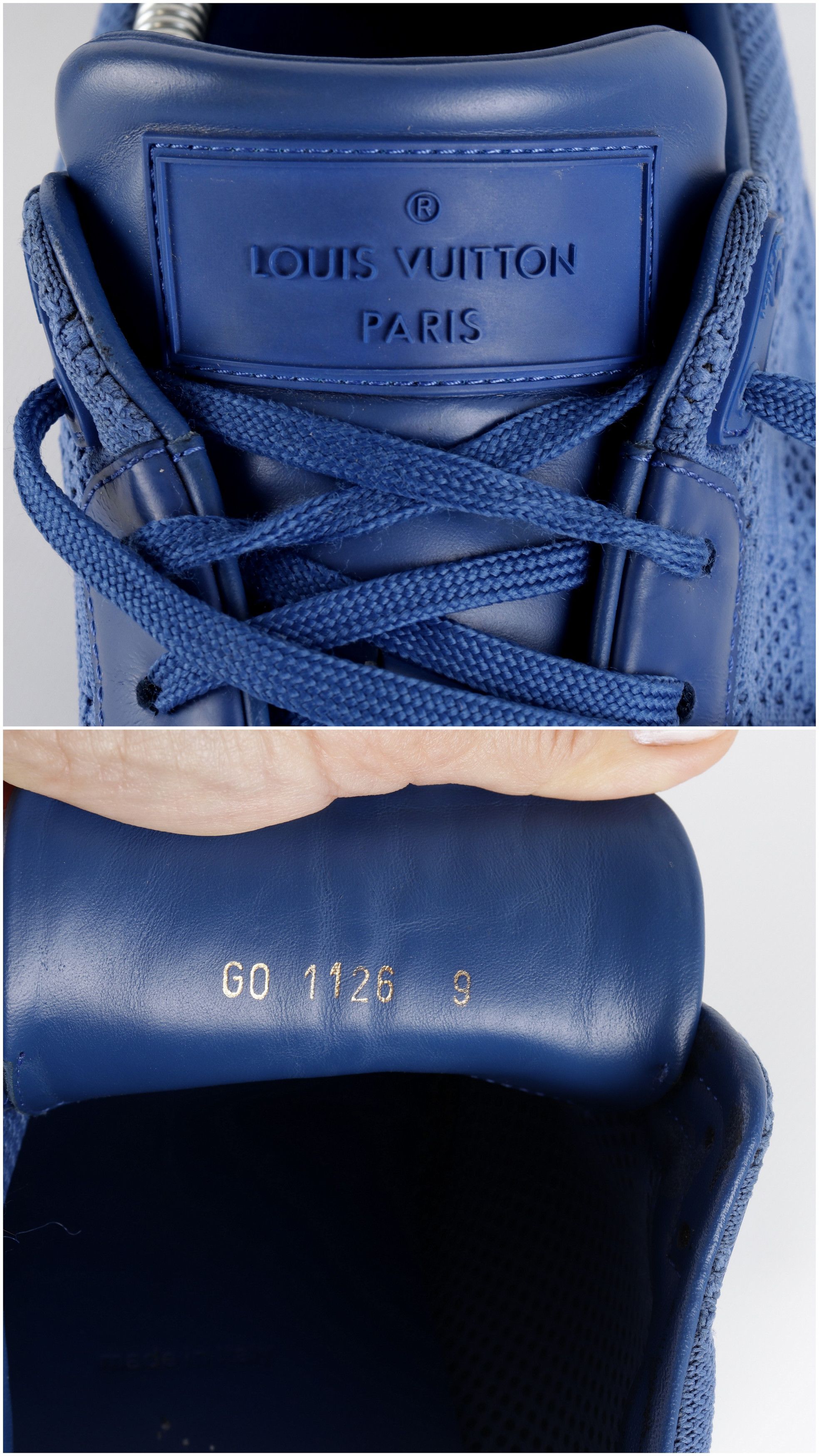 Louis Vuitton Louis Vuitton Run Away Damier Blue Mesh Sneakers Size US 10 / EU 43 - 5 Thumbnail