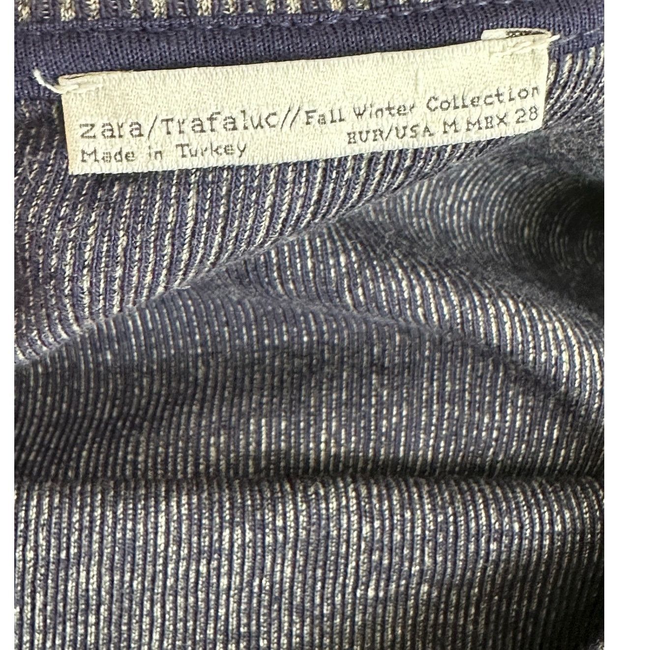 Zara Zara blue striped long sleeves knit top size Medium Size M / US 6-8 / IT 42-44 - 3 Thumbnail
