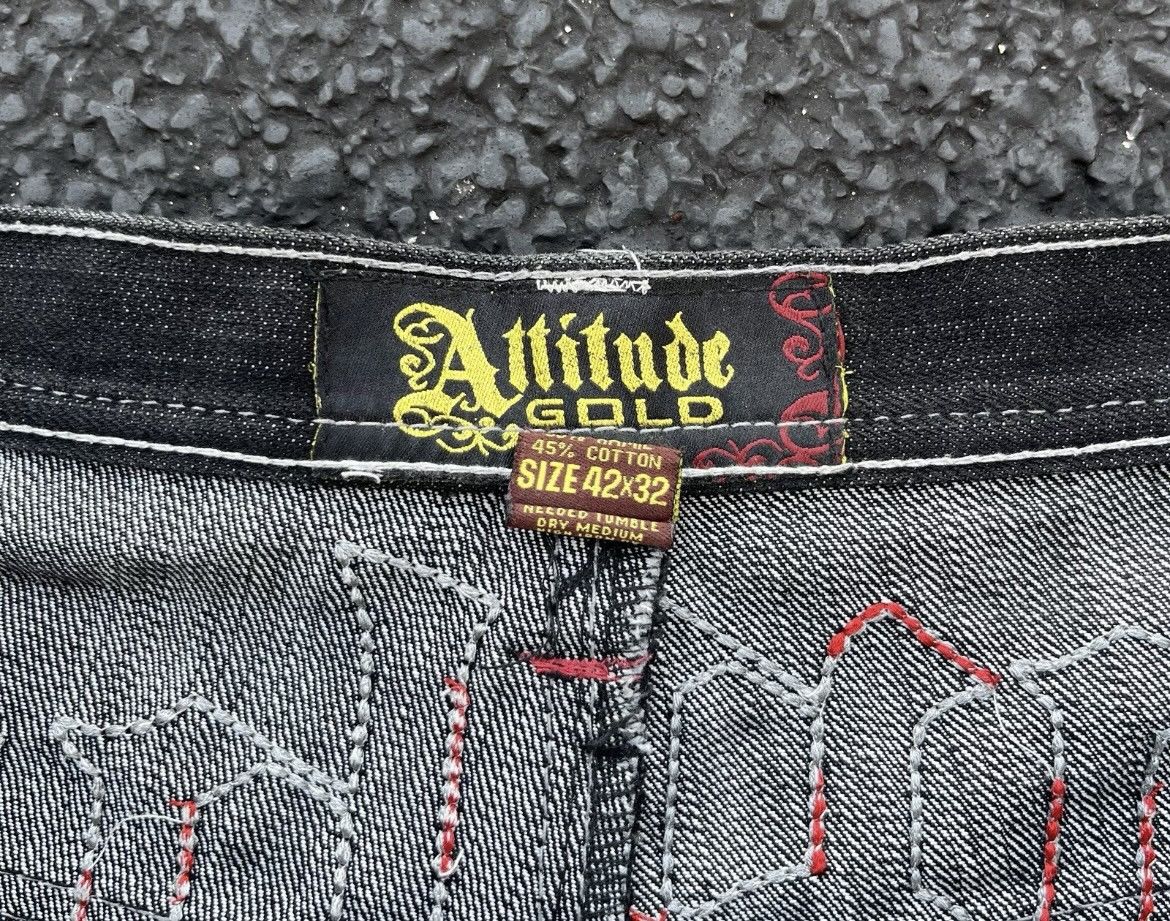 Attitude gold baggy outlets jeans