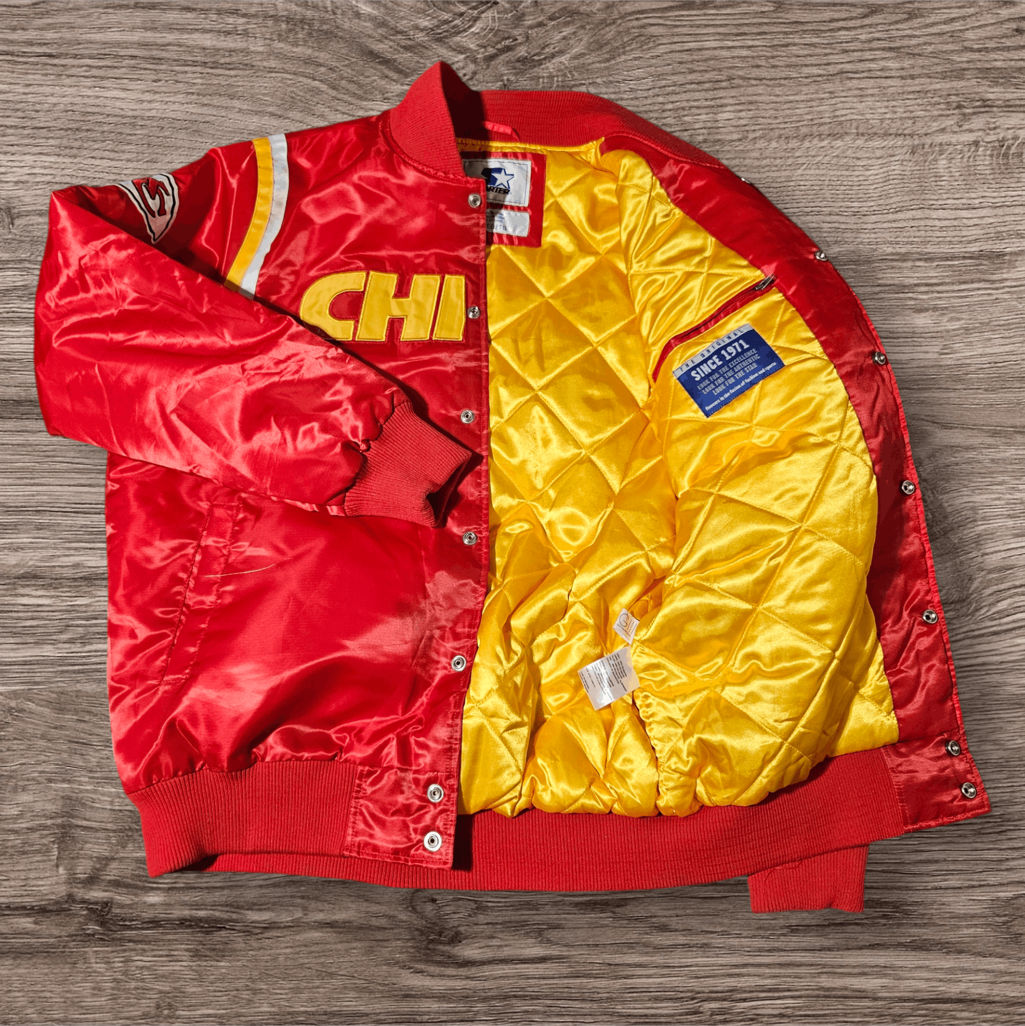 Starter Starter Kansas Chiefs Bomber Jacket Satin XL Snap Size US XL / EU 56 / 4 - 2 Thumbnail