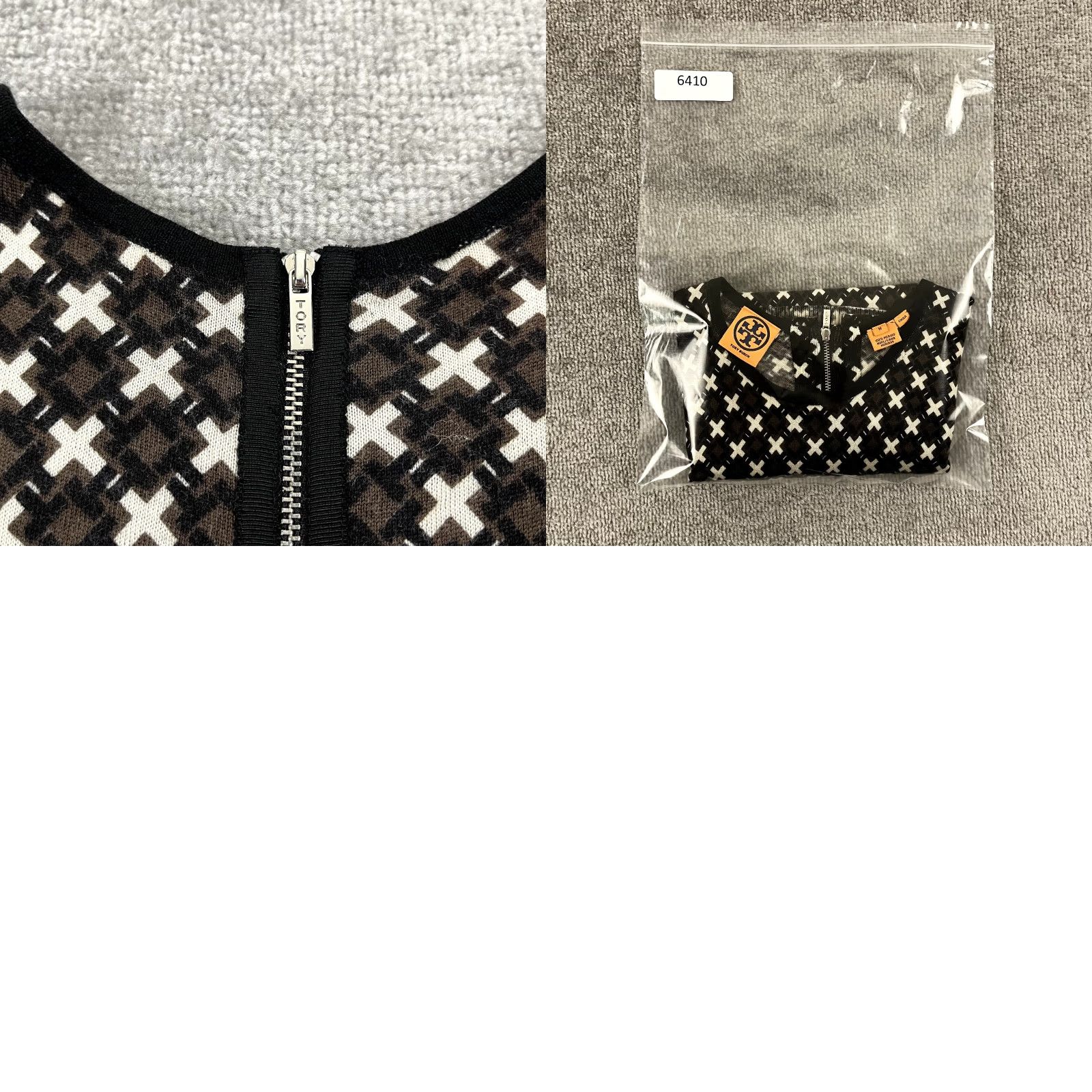 Tory Burch VINTAGE Tory Burch Womens Sleeveless Merino Wool Sweater Top Crew Neck Zip Brown Casual Basic 2010s Size M / US 6-8 / IT 42-44 - 8 Thumbnail