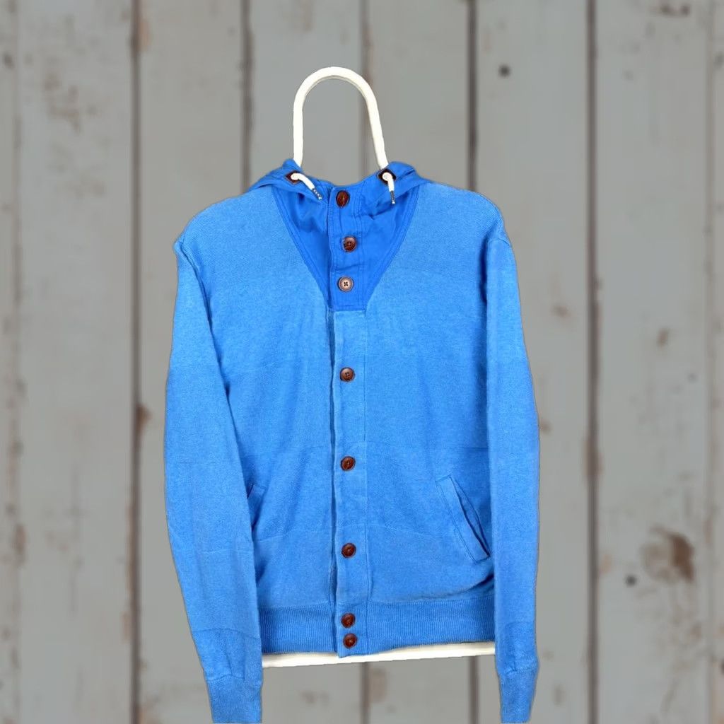 Marshall Artist Marshall Artist Cardigan Pullover Blue Hooded Men’s Size M Cardigan Sweater Cotton Short Sleeve, Blue, Mens Size US M / EU 48-50 / 2 - 1 Thumbnail