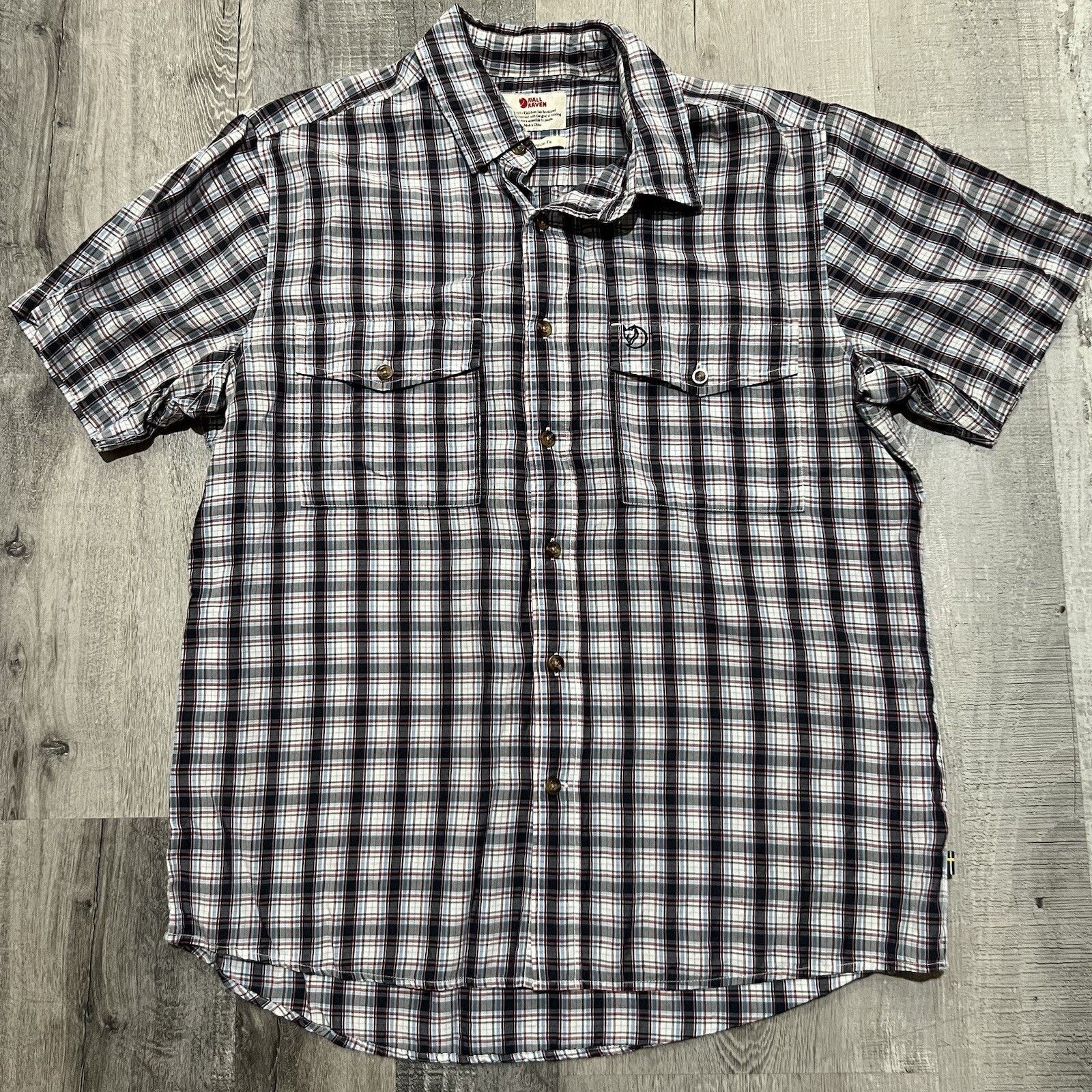 Fjallraven Fjallraven Blue Plaid Lightweight Cotton Button Hike Shirt Size US L / EU 52-54 / 3 - 1 Thumbnail