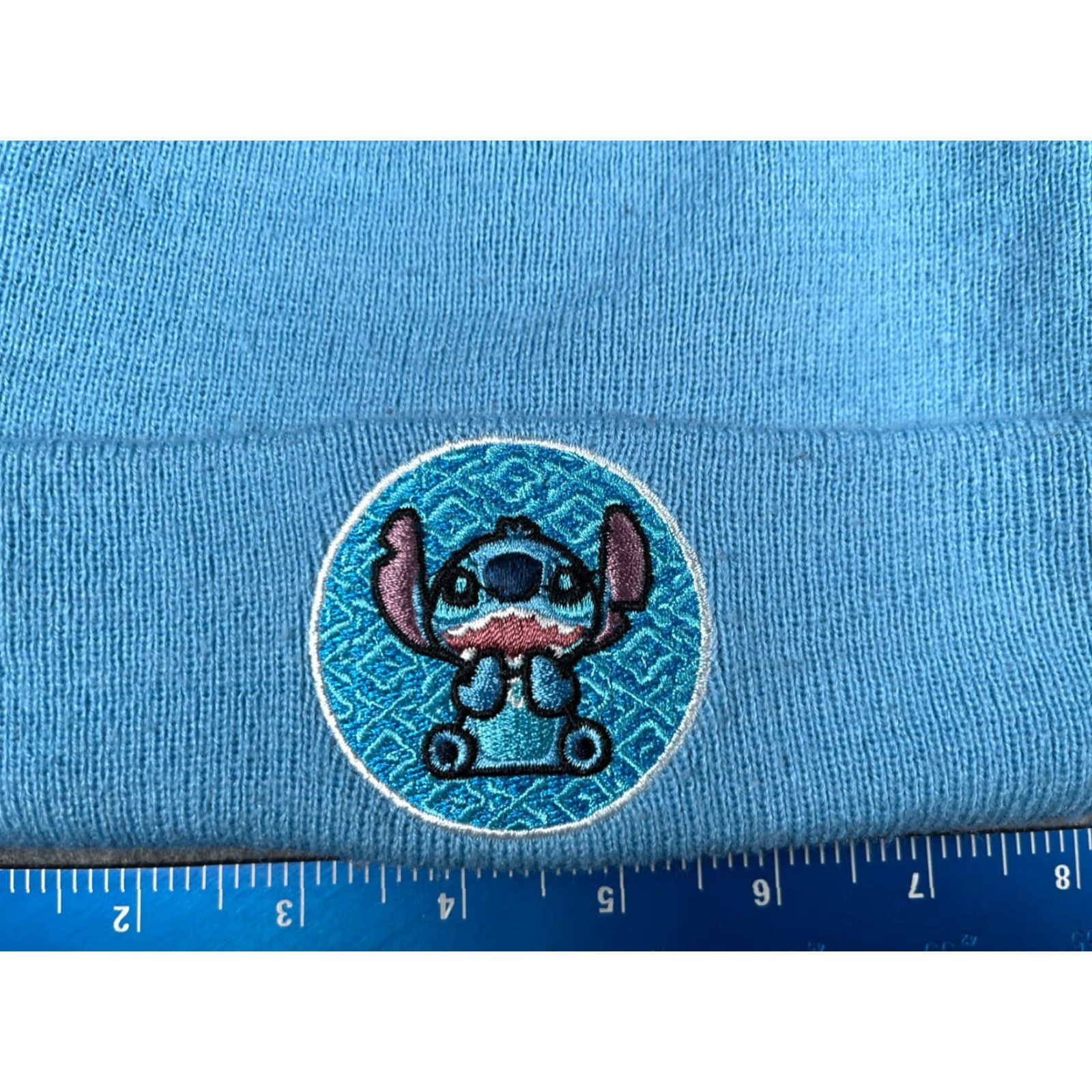 Disney Disney Beanie Stitch Lilo & Stitch Adult One Size Blue Embroidered Knit Acrylic Size ONE SIZE - 2 Thumbnail