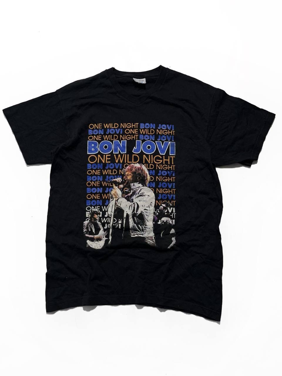 Other Vintage Bon Jovi One Wild Night 91’ Screen Star V-Neck Tee Size US L / EU 52-54 / 3 - 1 Thumbnail