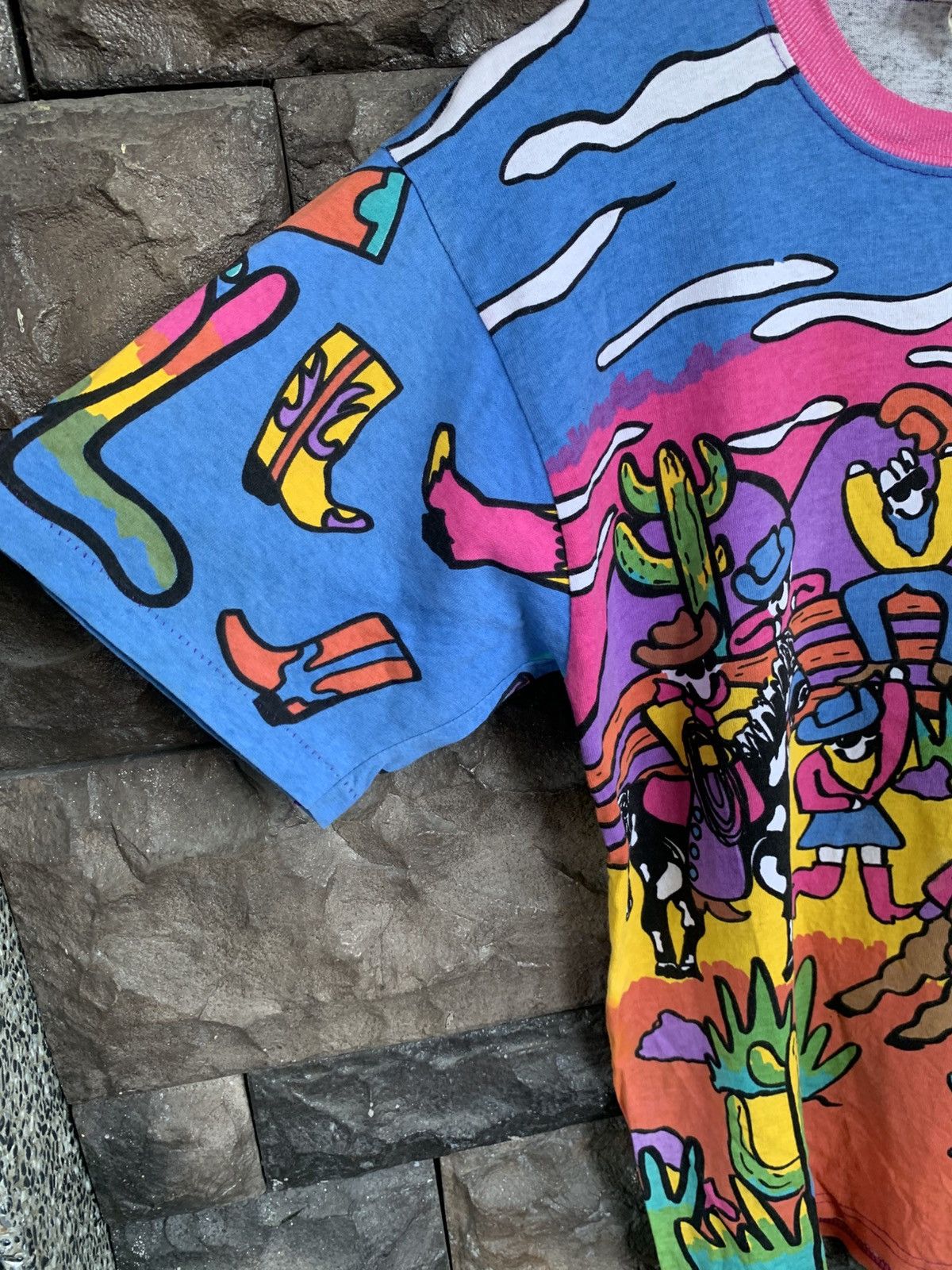 Vintage Vintage 90s Kool Planet / Kozmik All Over Print T shirt Size US M / EU 48-50 / 2 - 5 Thumbnail