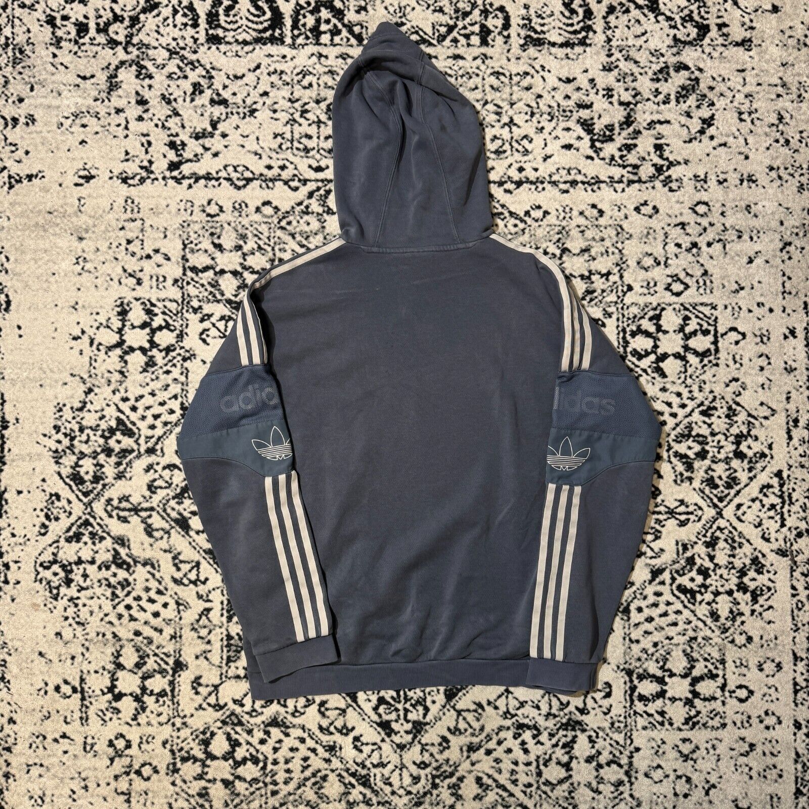 Adidas × Vintage Vintage Adidas Blue Cotton Hoodie Size XS Y2K Center Logo Size US XS / EU 42 / 0 - 15 Thumbnail