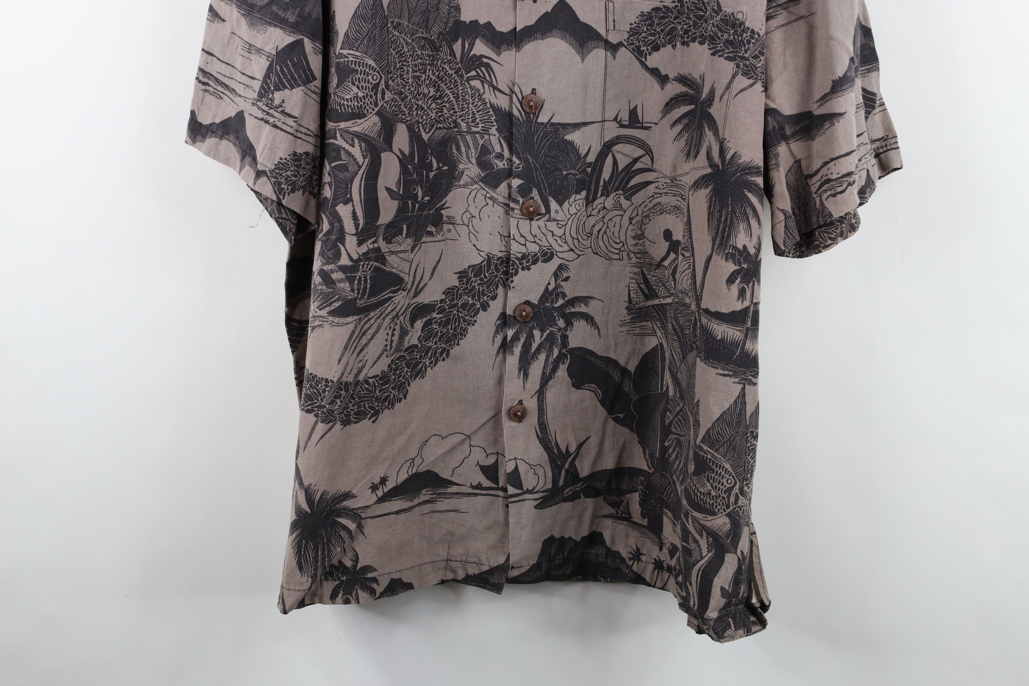 Vintage Vintage 90s Y2K Streetwear Fish Surf Hawaiian Button Shirt Size US XL / EU 56 / 4 - 3 Thumbnail