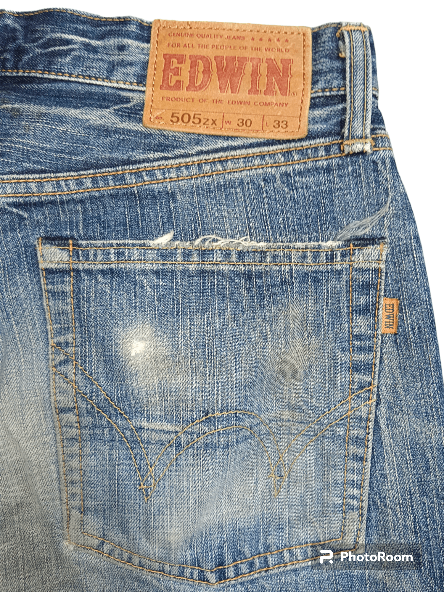 Edwin 90's❗Edwin 505ZX Selvedge Distressed Denim Size US 30 / EU 46 - 8 Thumbnail