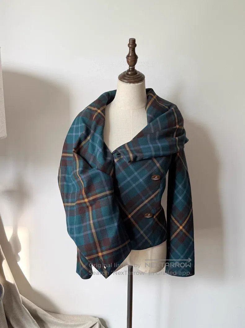Vivienne Westwood Vivienne Westwood Vintage green check patterned suit jacke Size M / US 6-8 / IT 42-44 - 5 Thumbnail