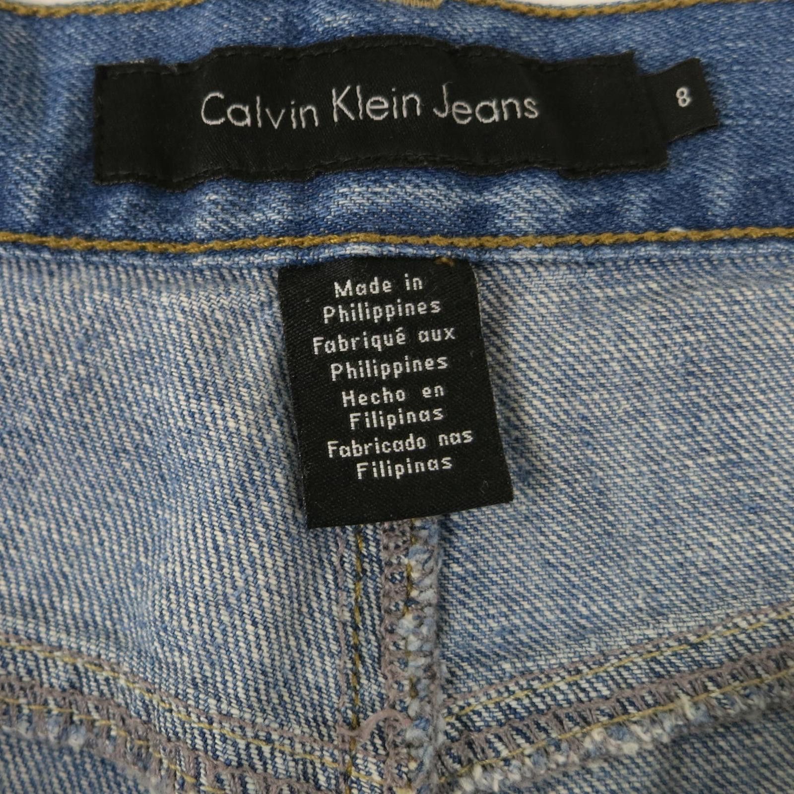 Other Calvin Klein Light Blue Cropped Jeans with Cuffed Hem Size 8 Size 30" / US 8 / IT 44 - 4 Thumbnail