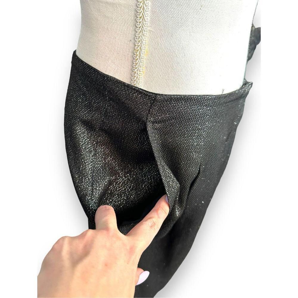 Vince Vince Black and Metallic Silver Pleated Tweed Mini Skirt 6 Size 28" / US 6 / IT 42 - 9 Thumbnail