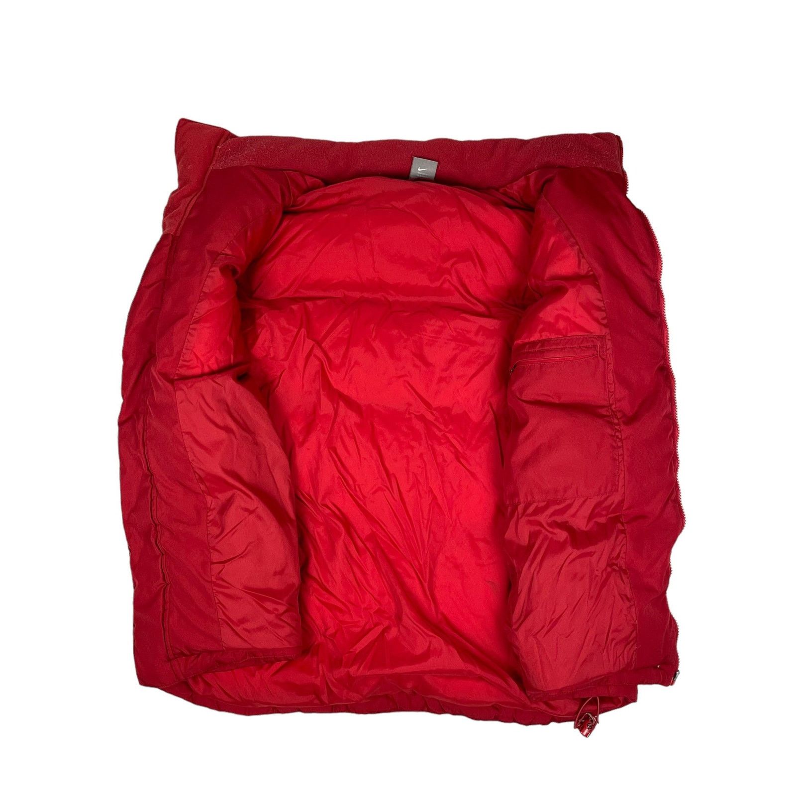 Nike × Vintage Nike Men's Red Swoosh Pockets Full Zip Down Puffer Vest 2XL Size US XXL / EU 58 / 5 - 6 Thumbnail