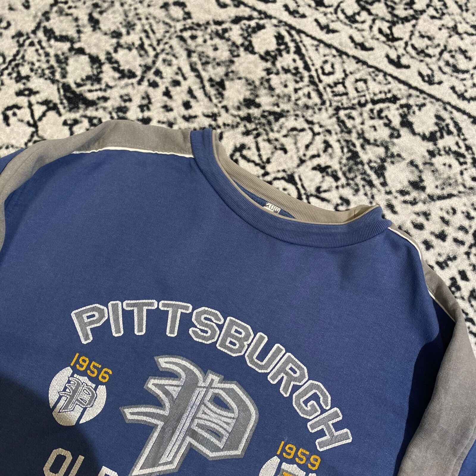 Vintage Vintage Blue Gray Cotton Crewneck Size M Pitsburgh Team 1959 Size US M / EU 48-50 / 2 - 5 Thumbnail