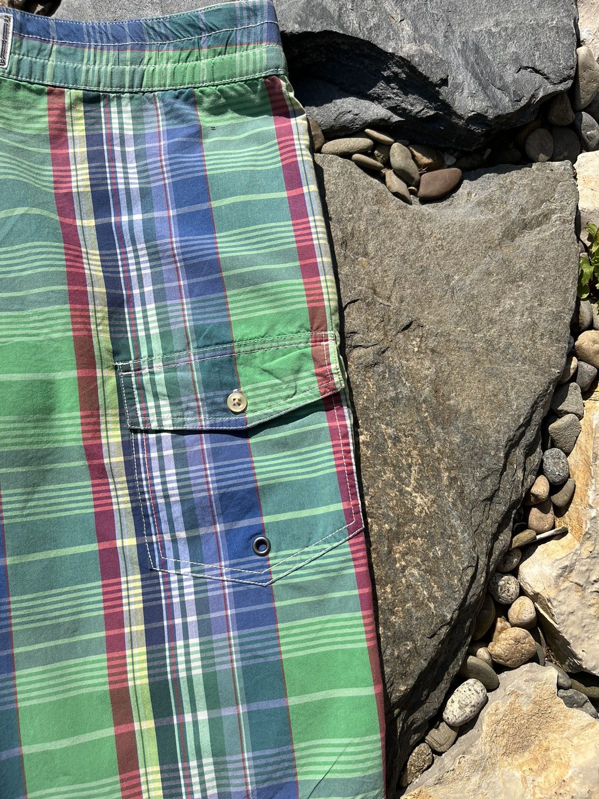 Polo Ralph Lauren × Ralph Lauren × Vintage Vintage 90s Polo Ralph Lauren plaid checked swim shorts pant Size 30" / US 8 / IT 44 - 12 Thumbnail