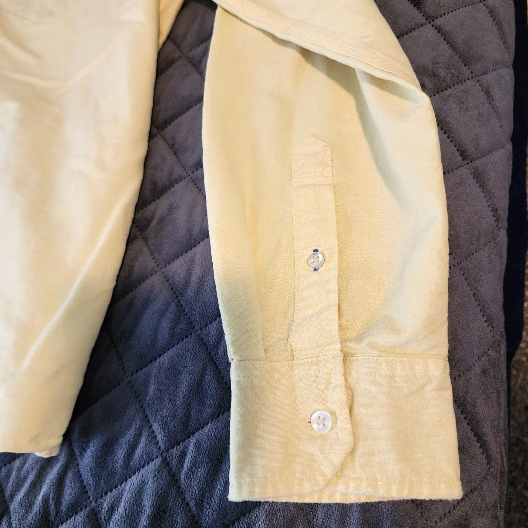 American Eagle Outfitters American Eagle Outfitters Button-Up Shirt Mens Large Button Down Long Sleeve Yellow Solid Cotton Size US L / EU 52-54 / 3 - 4 Thumbnail