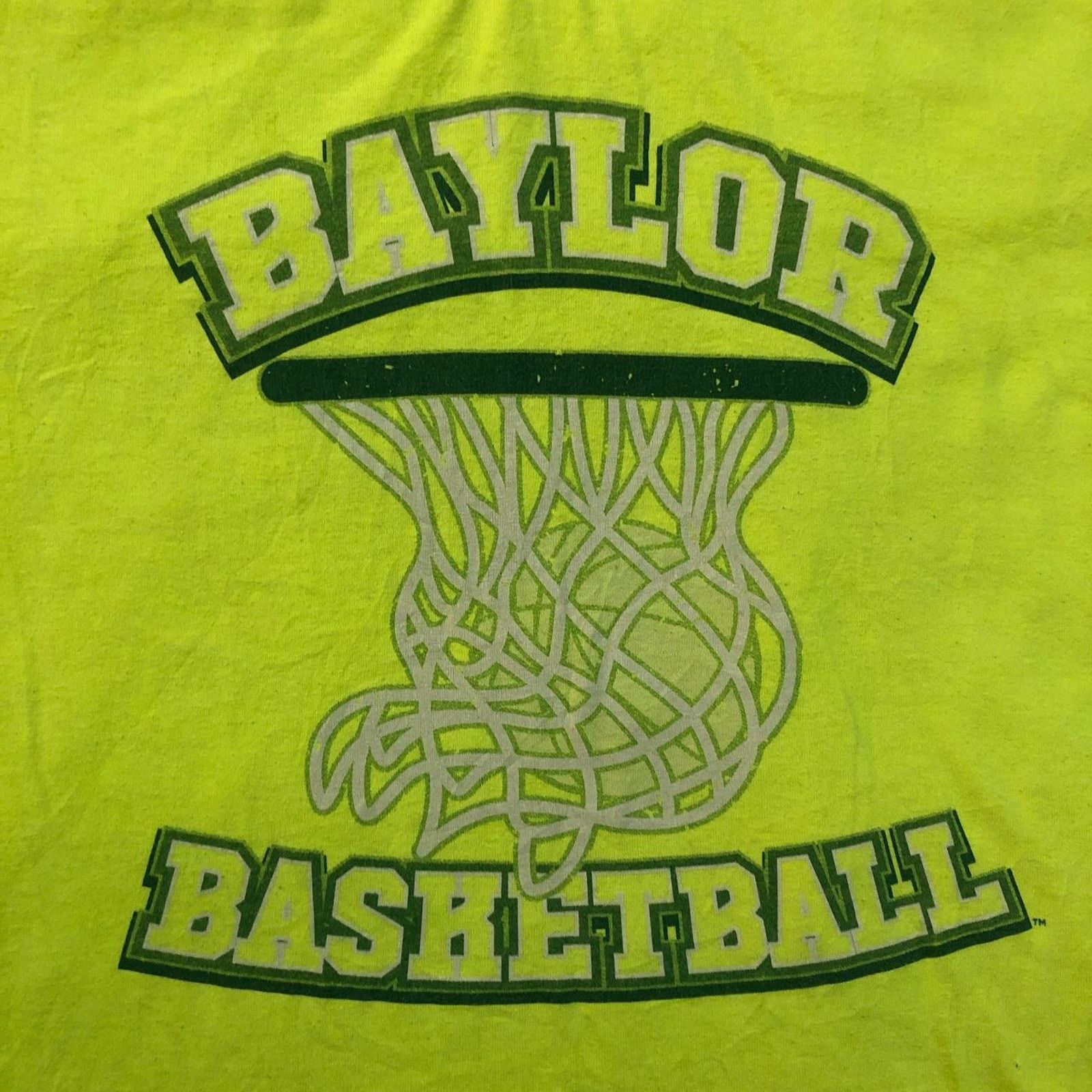 Gildan Vintage Neon Baylor Basketball Graphic Tee Size US XL / EU 56 / 4 - 3 Thumbnail