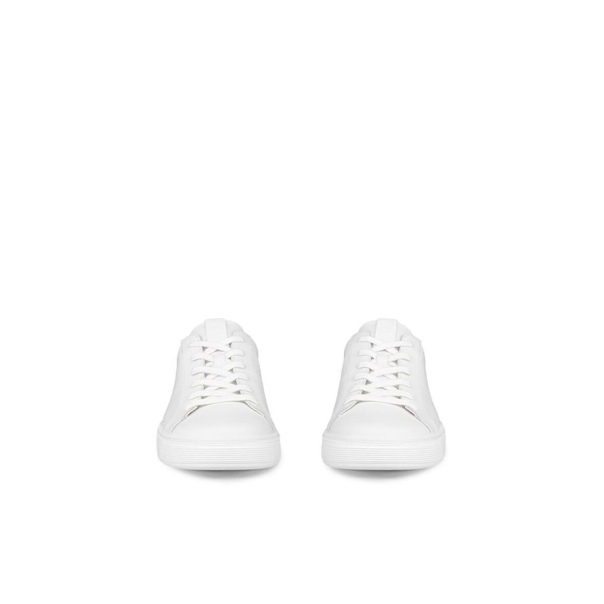 Ecco ECCO MEN'S 47 STREET TRAY TRIPLE WHITE CASUAL LEATHER SNEAKE Size US 13 / EU 46 - 4 Thumbnail