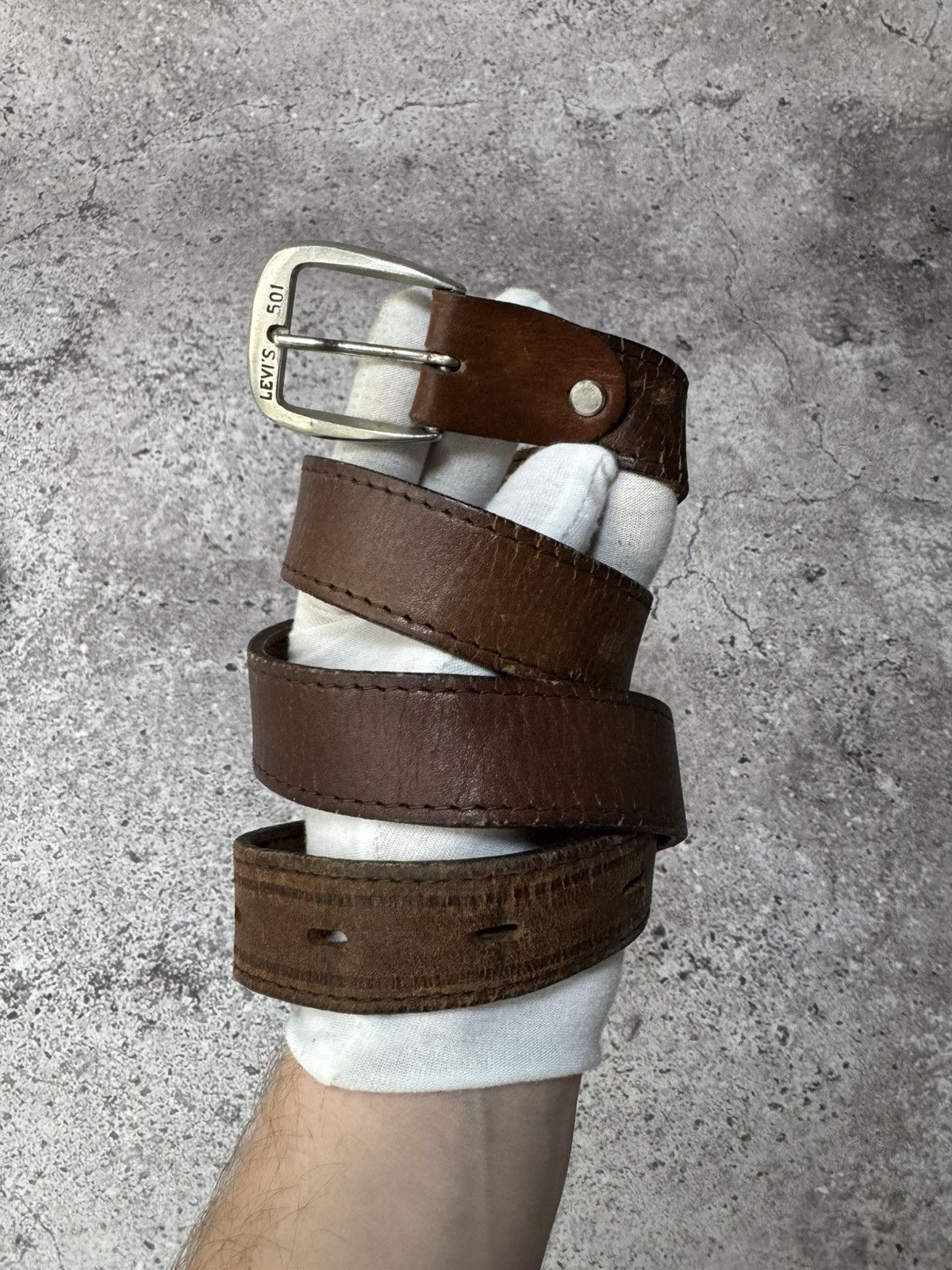 Levi's × Vintage Levi’s Leather Brown Belt Size ONE SIZE - 1 Thumbnail
