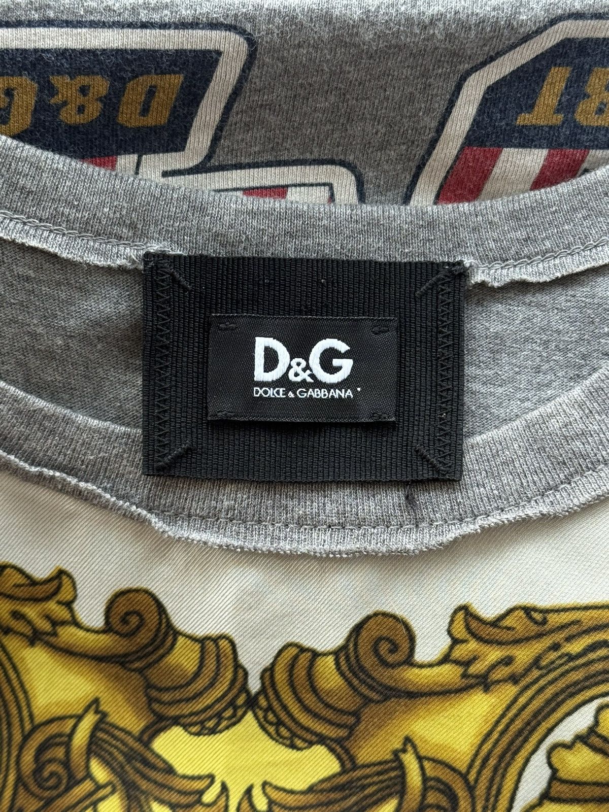 Dolce & Gabbana D&G 00s archive silk graphic faded tank top - www
