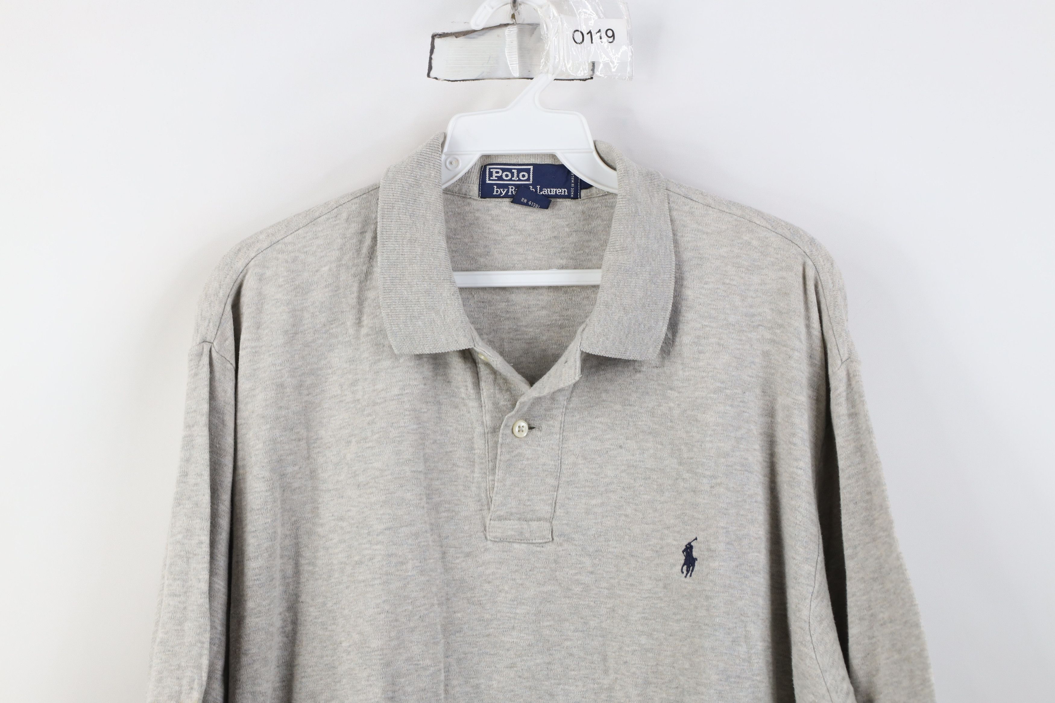 Ralph Lauren Vintage 90s Ralph Lauren Cotton Golf Polo Shirt Heather Gray Size US M / EU 48-50 / 2 - 2 Thumbnail