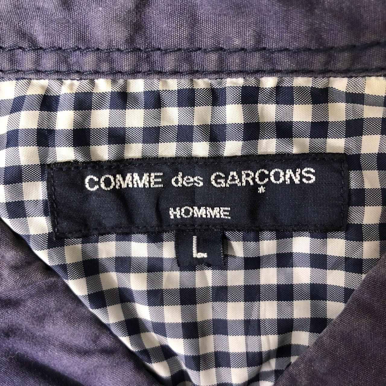 Comme des Garcons COMME DES GARCONS Homme Indigo Distress Casual Tee Shirt Size US L / EU 52-54 / 3 - 3 Thumbnail