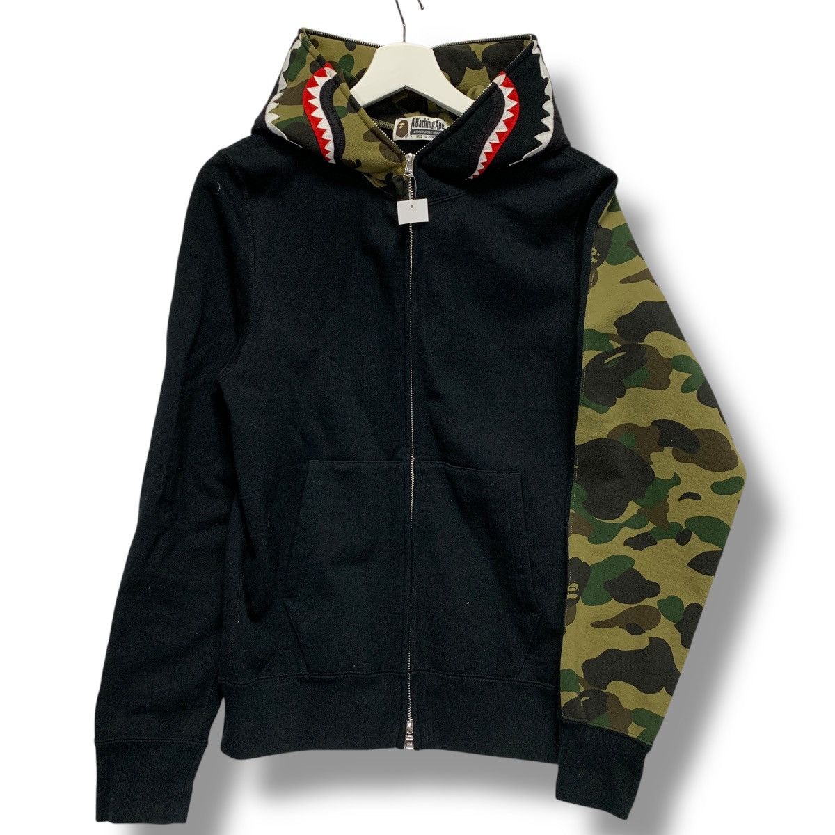 Bape 1st Camo Sleeve WGM Shark Full Zip Hoodie - Main Image