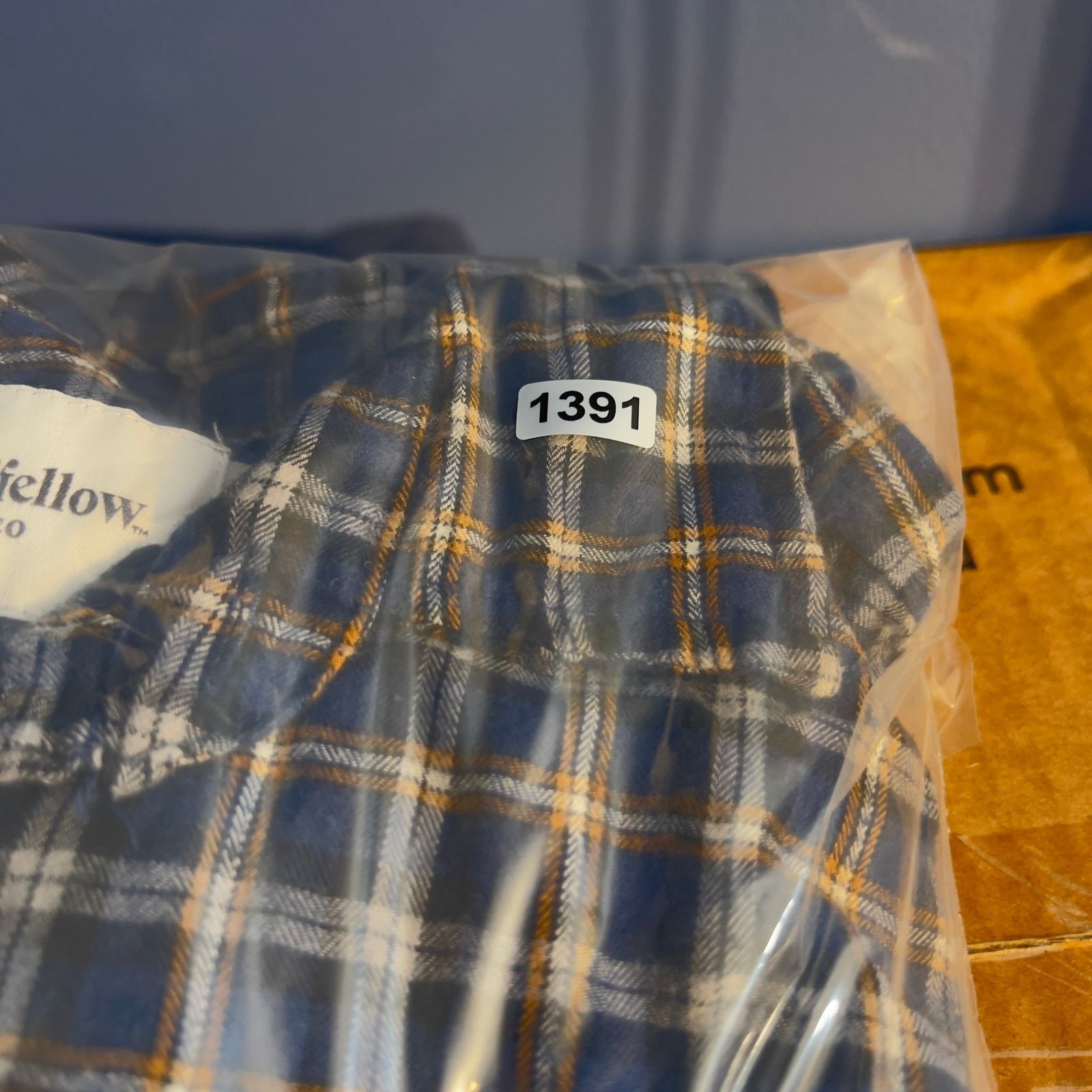 Other Goodfellow &Co Flannel Button Shirt Men XXL Blue Brown Plaid Size US XXL / EU 58 / 5 - 12 Thumbnail