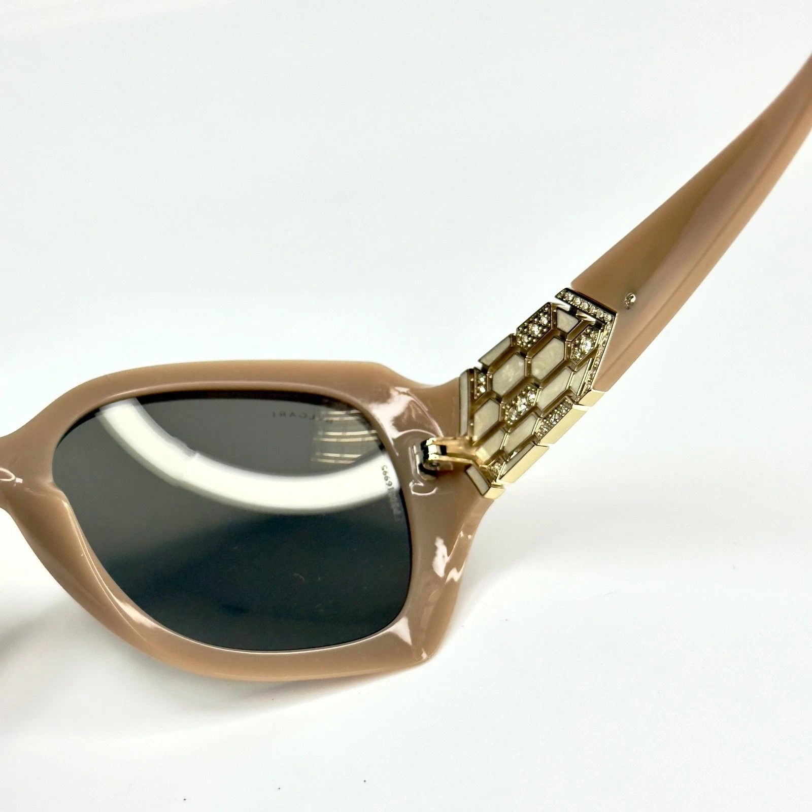 Bvlgari BULGARI BV8182B Serpenti Beige Gold Mirrored Sunglasses 8182 Size ONE SIZE - 9 Thumbnail