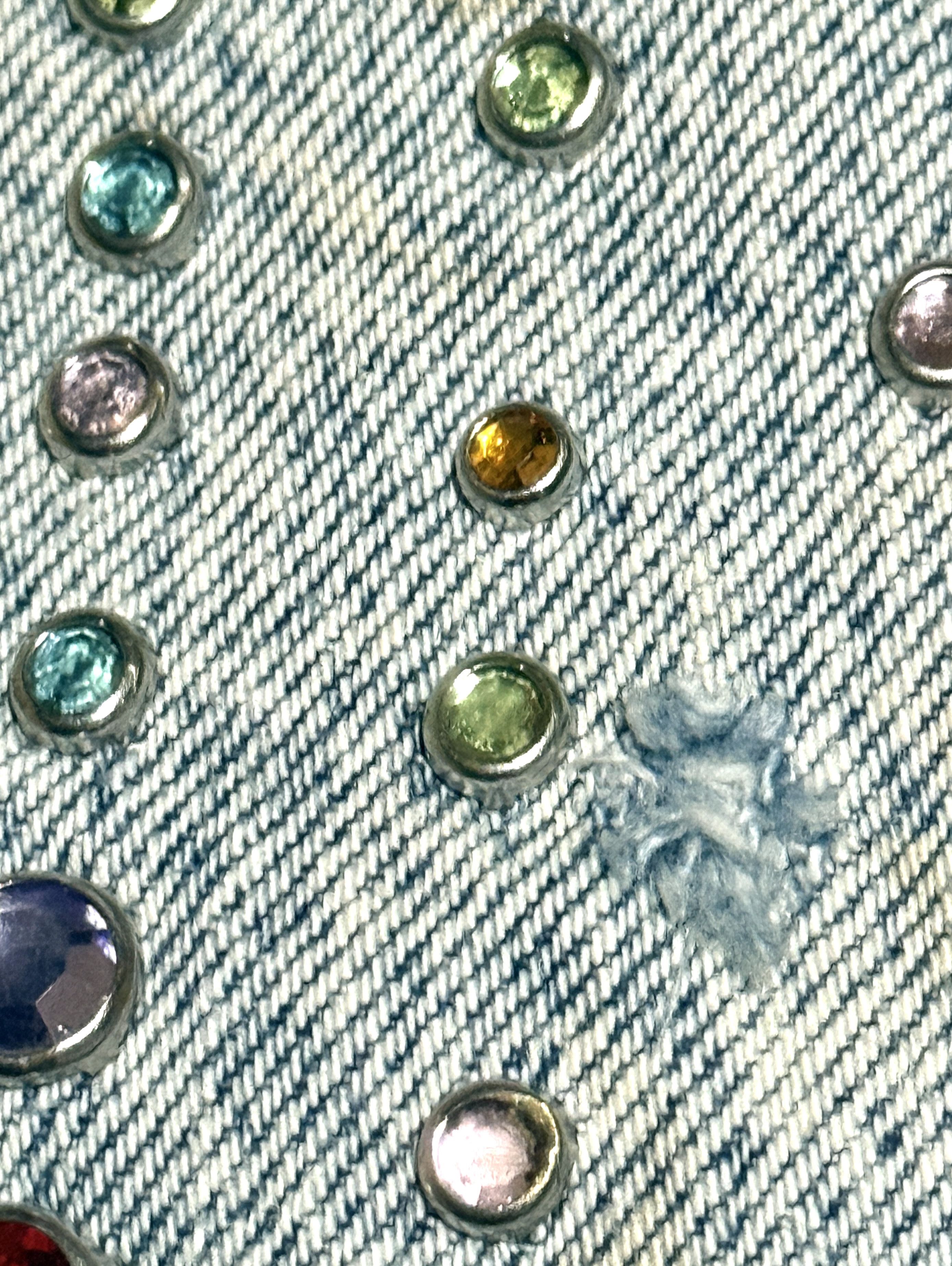 Skirt denim jeans 42 Gucci Denim Shimmering Crystals